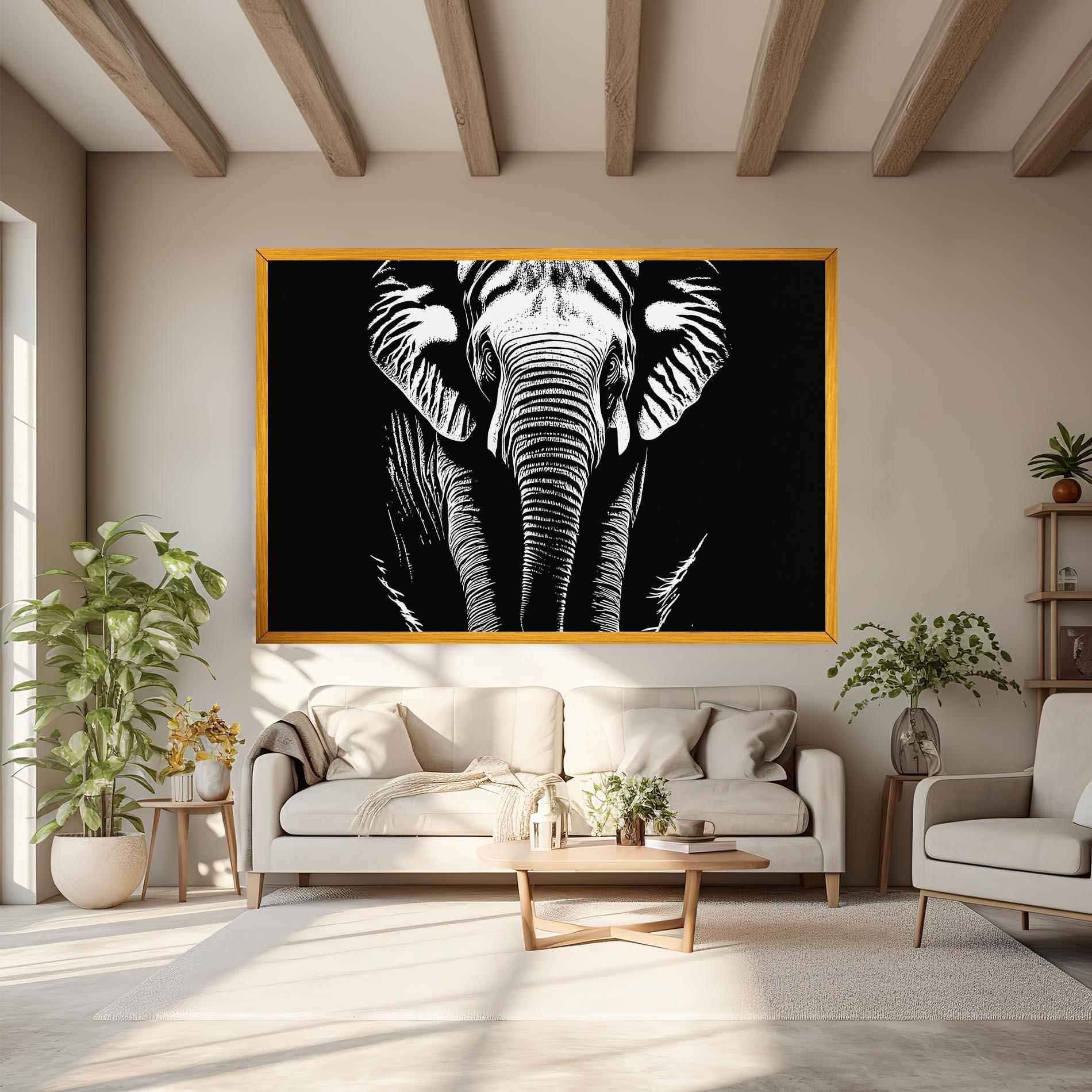 Vászonkép Elephant White Head mockup 6