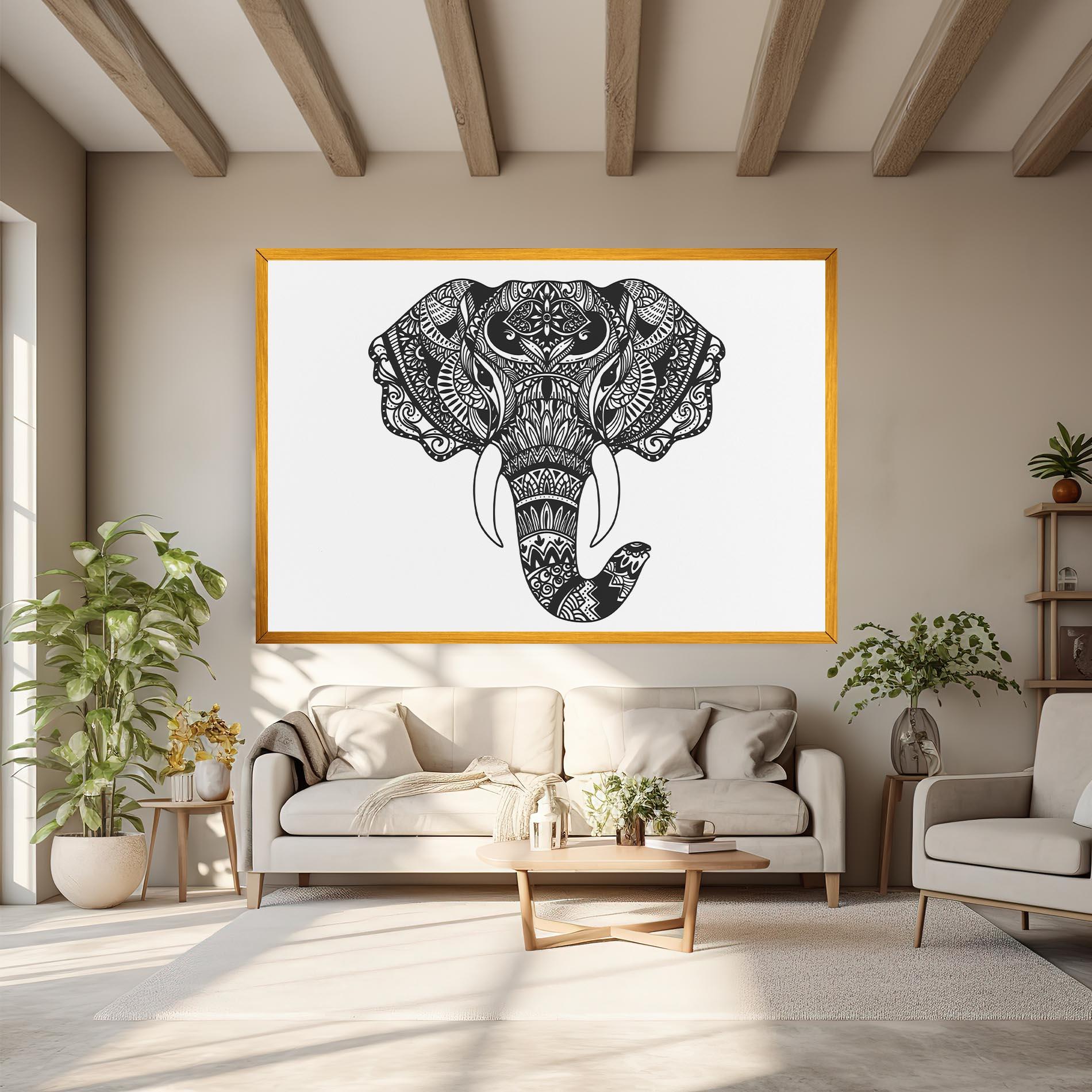 Vászonkép Mandala Head mockup 6