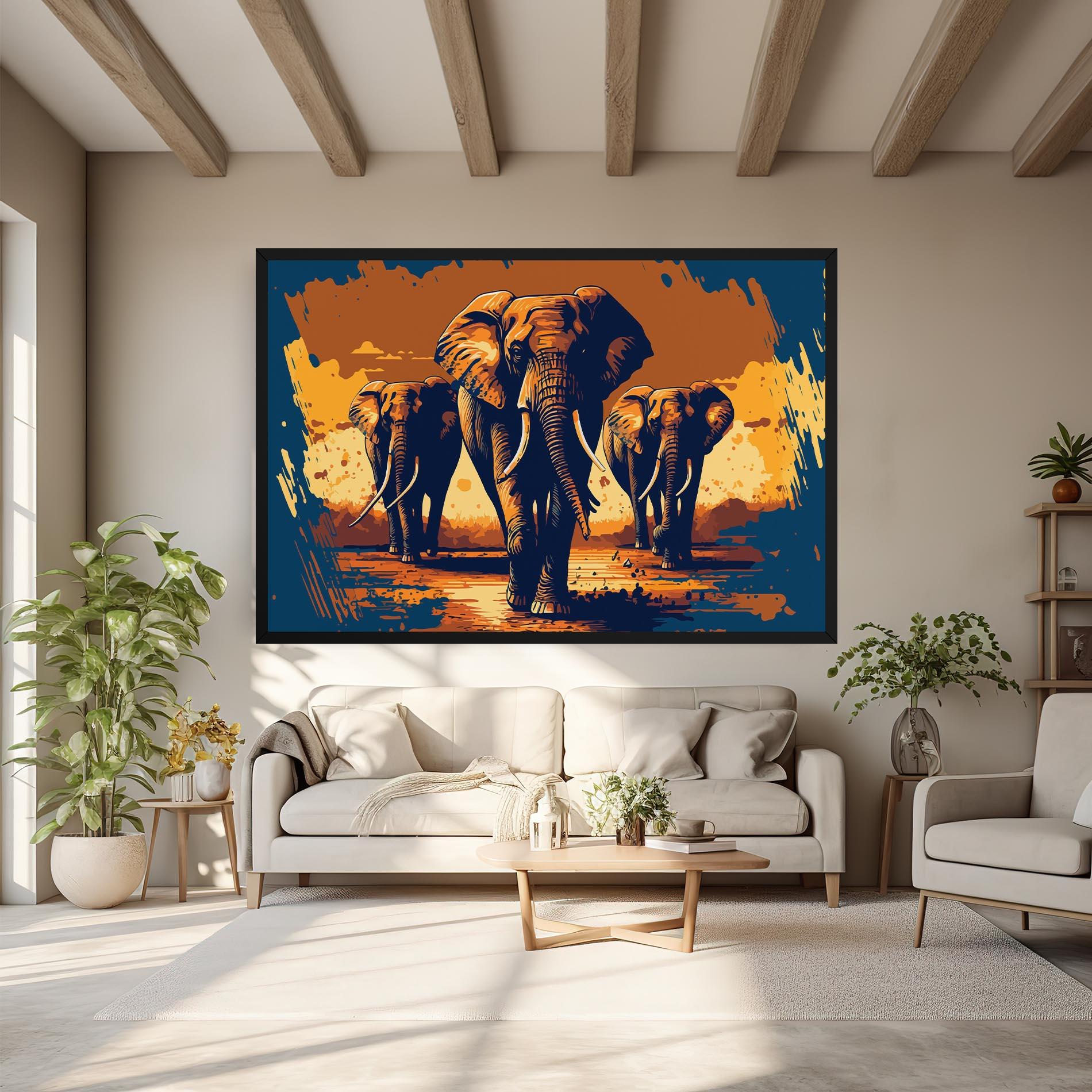 Vászonkép 3 Elephants mockup 6