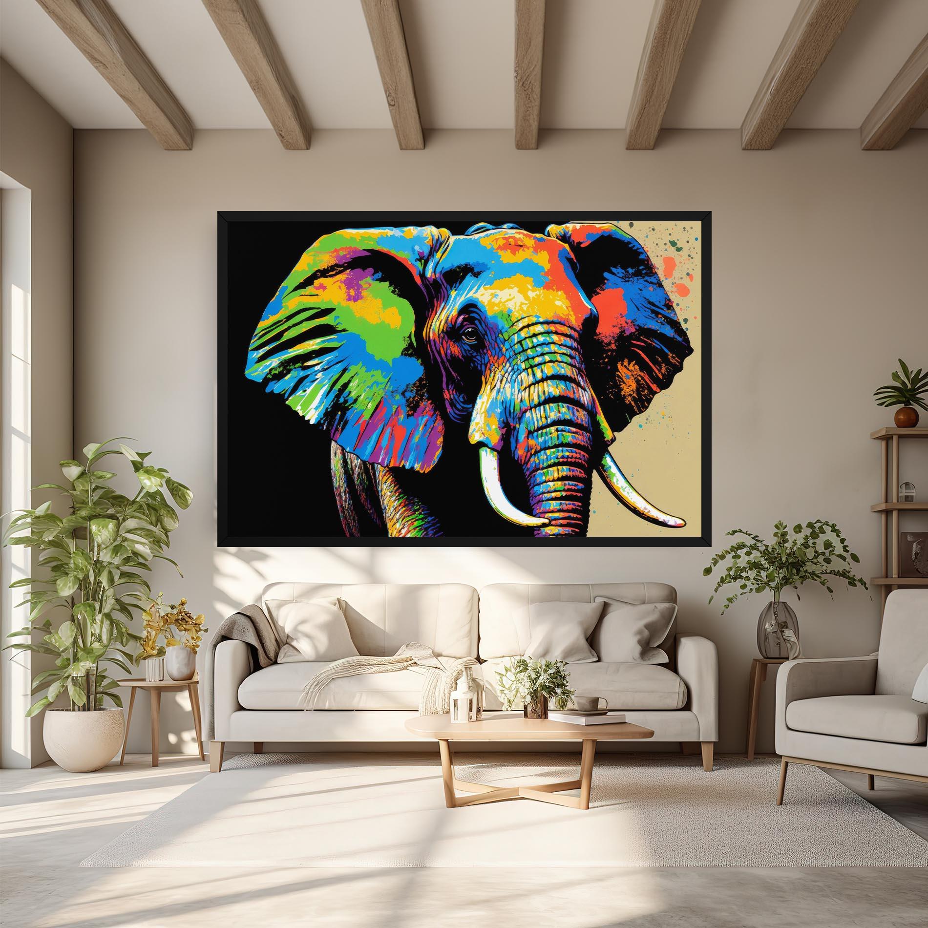 Vászonkép Elephant Portrait mockup 6