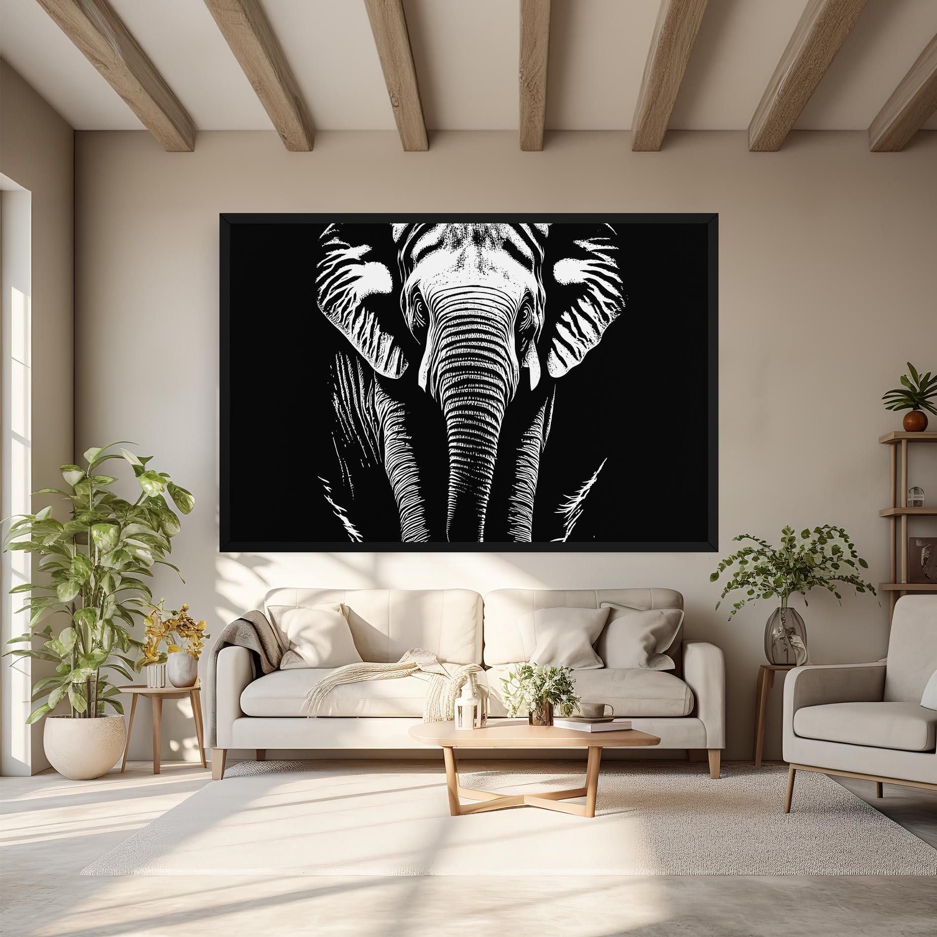 Vászonkép Elephant White Head mockup 6