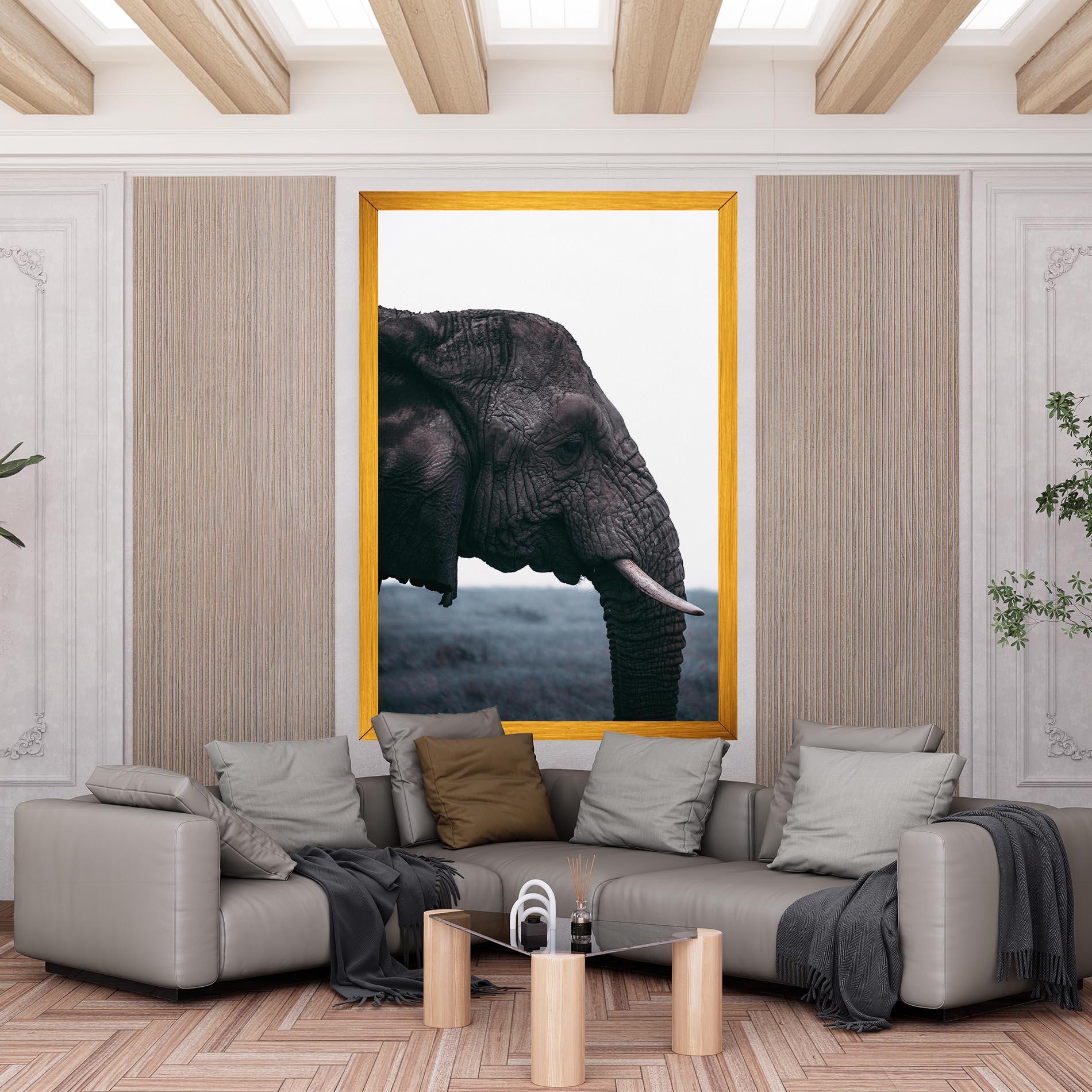 Vászonkép Close Grey Eelephant mockup 6