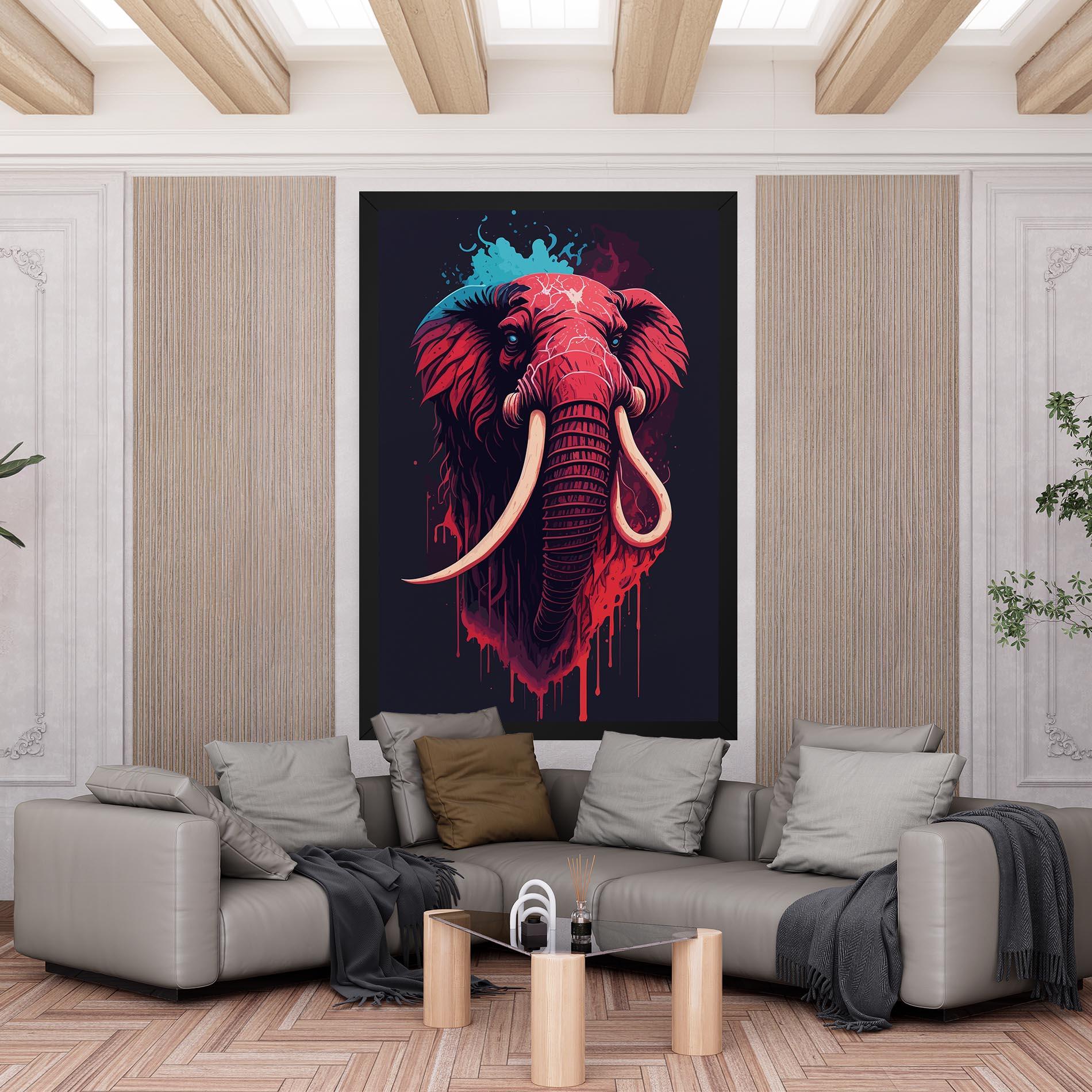 Vászonkép Blue Red Elephant mockup 6