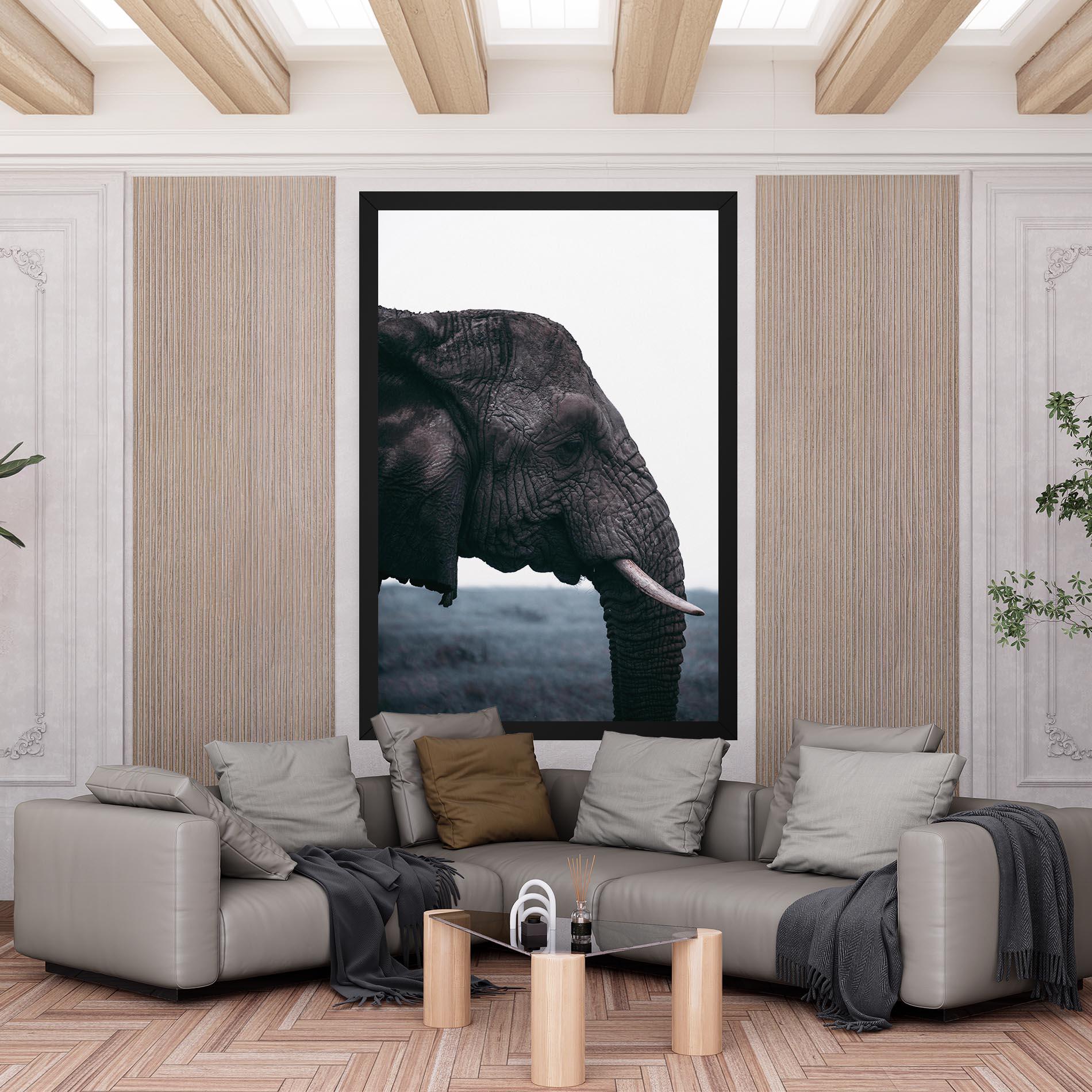 Vászonkép Close Grey Eelephant mockup 6