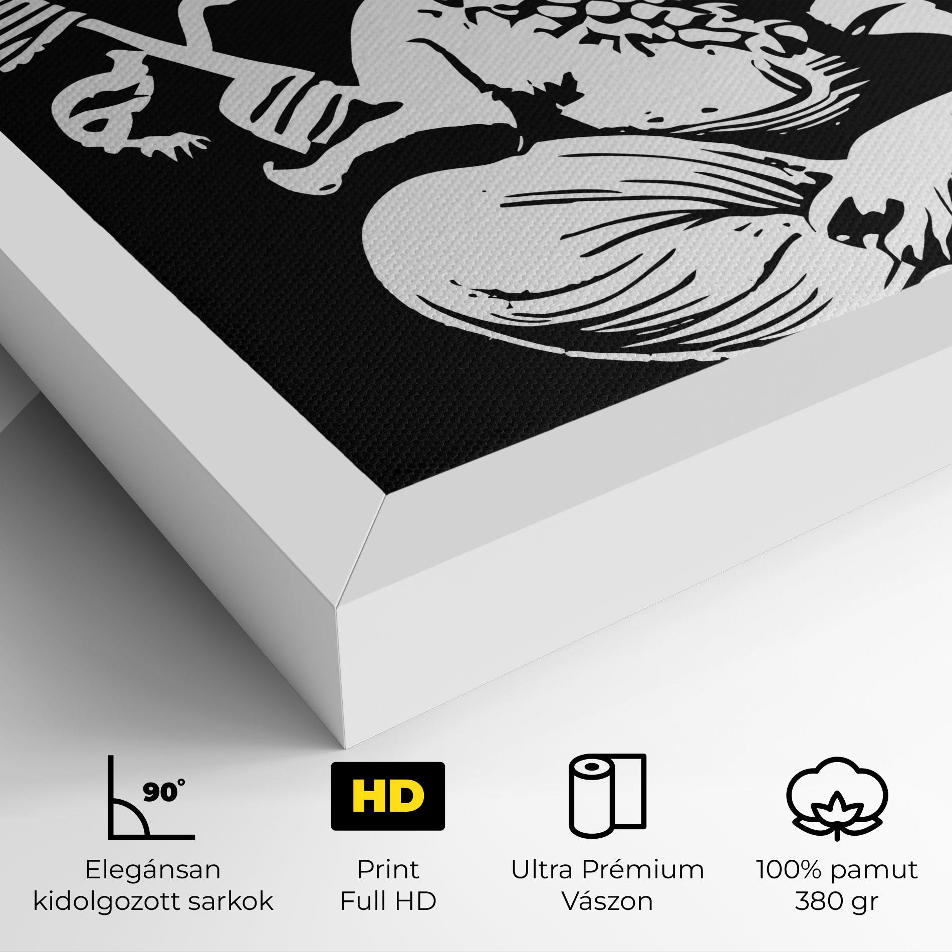 Vászonkép Black And White Ganesha mockup 4