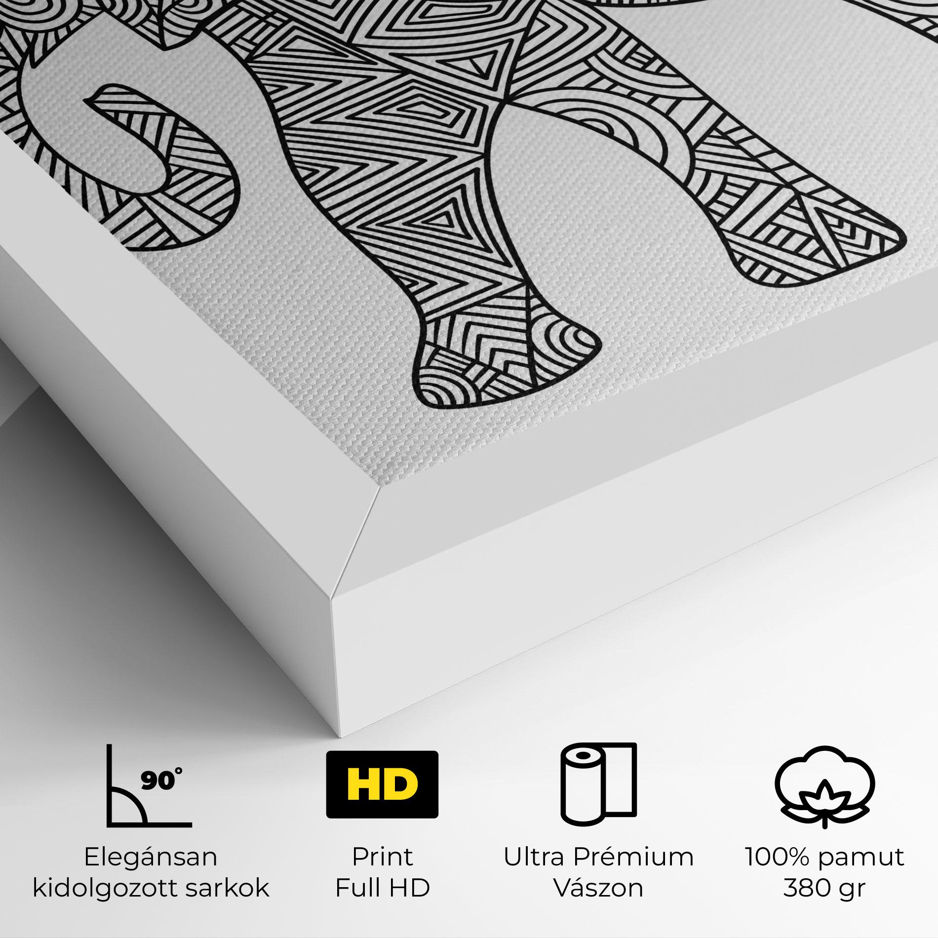 Vászonkép Elephant Mandala mockup 4