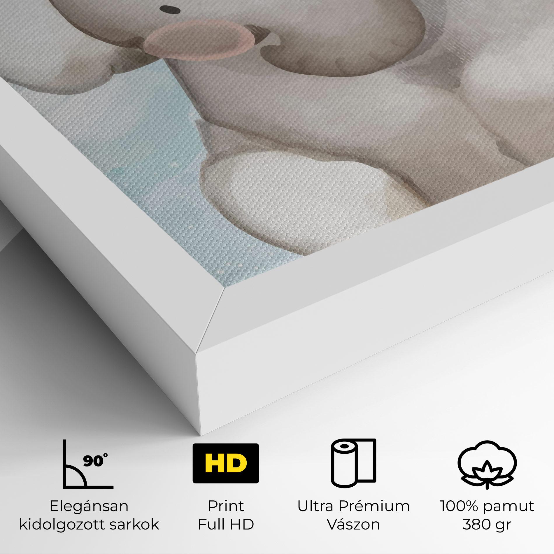 Vászonkép Elephant On Blue mockup 4