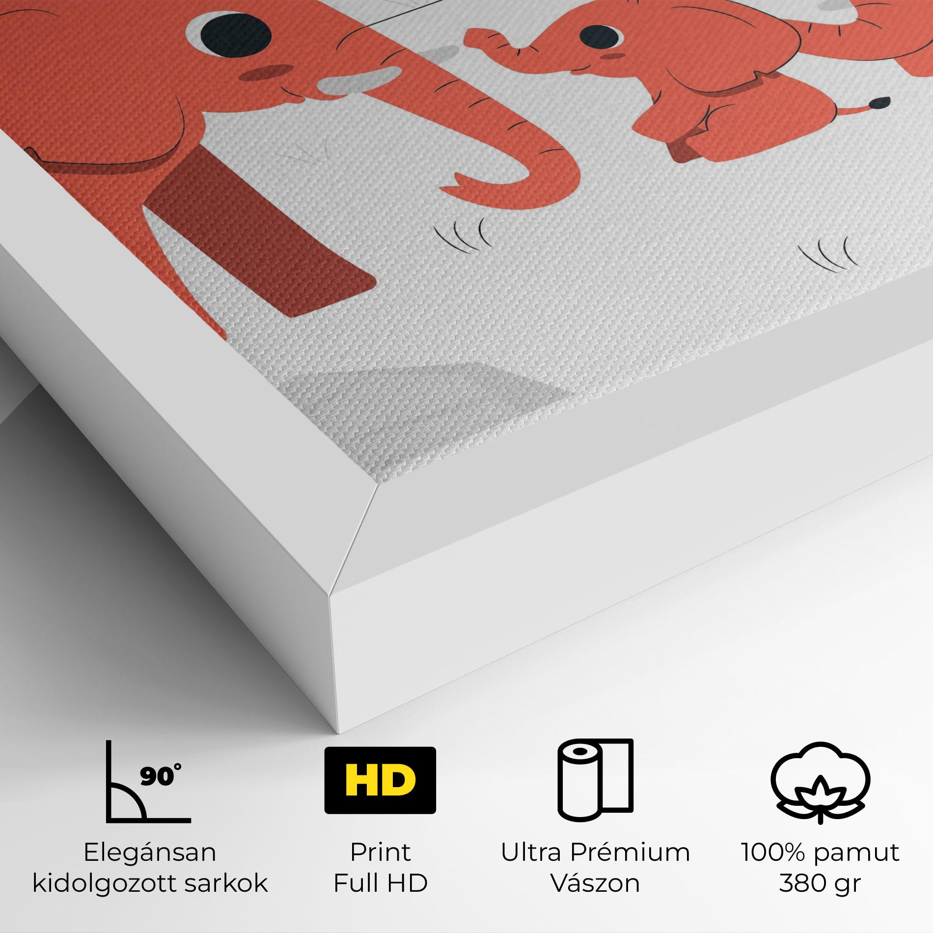 Vászonkép Orange Elephant mockup 4