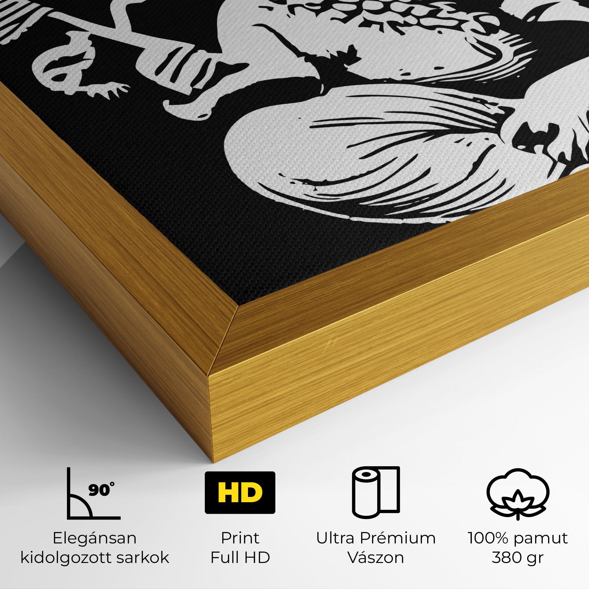 Vászonkép Black And White Ganesha mockup 4