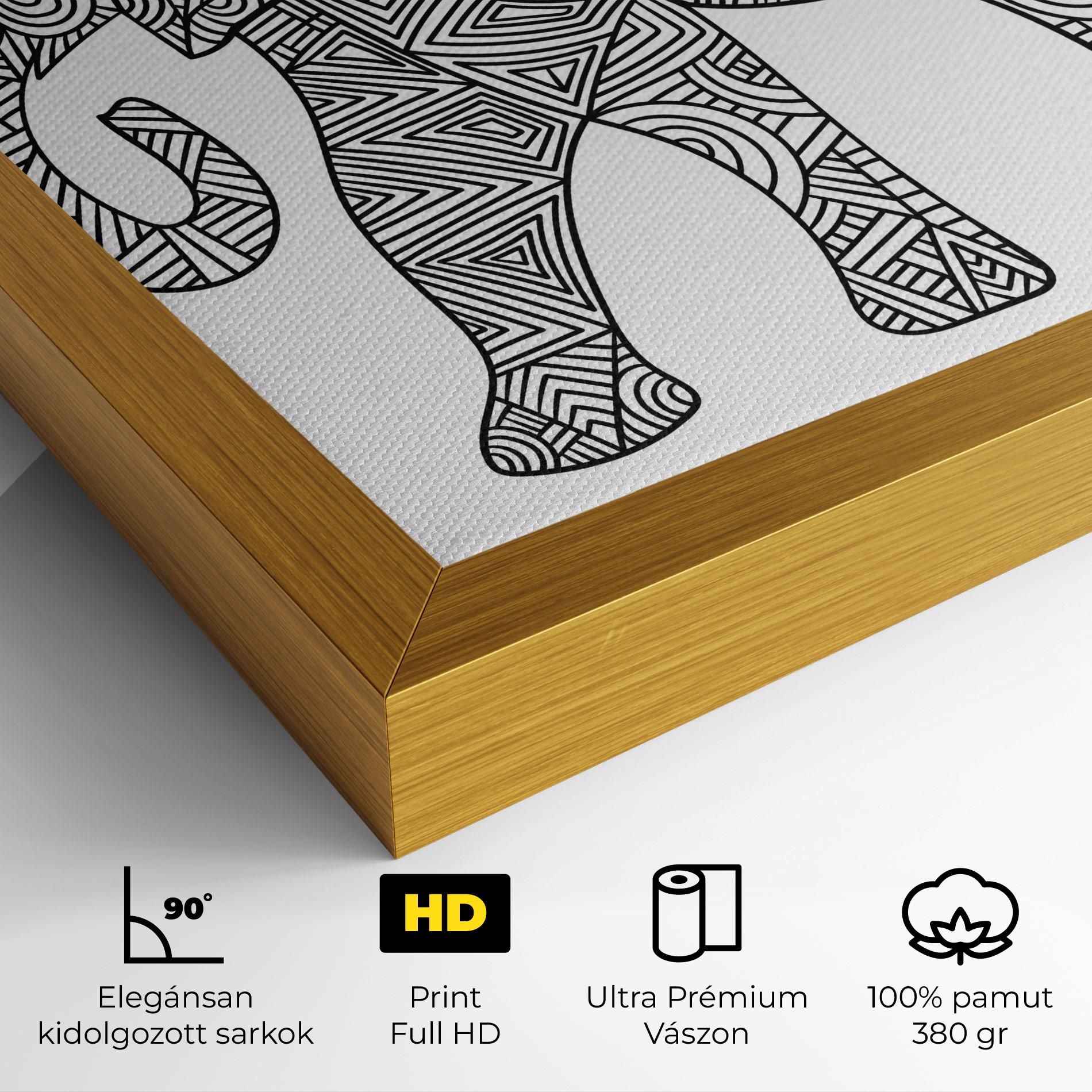 Vászonkép Elephant Mandala mockup 4