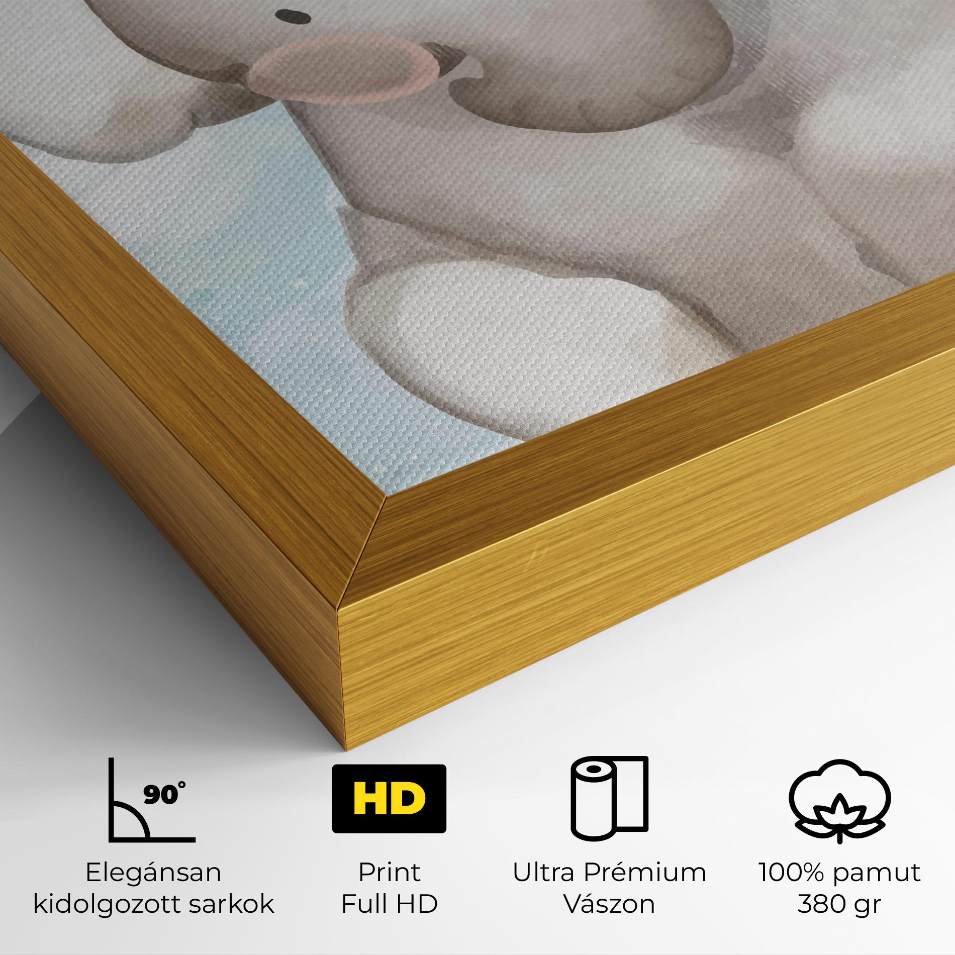 Vászonkép Elephant On Blue mockup 4