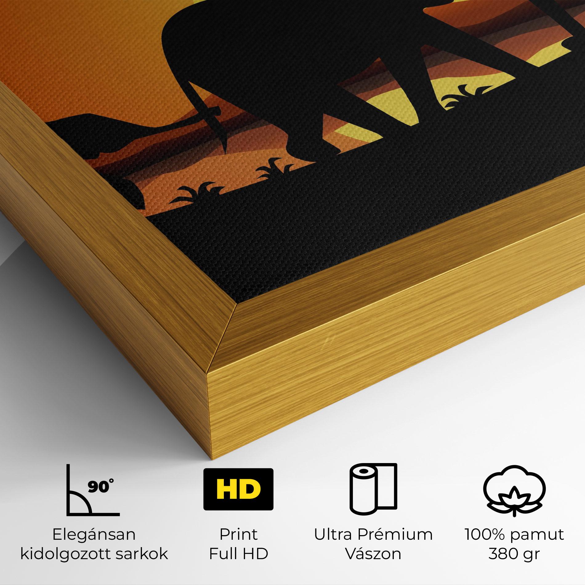 Vászonkép Elephant Sunset mockup 4