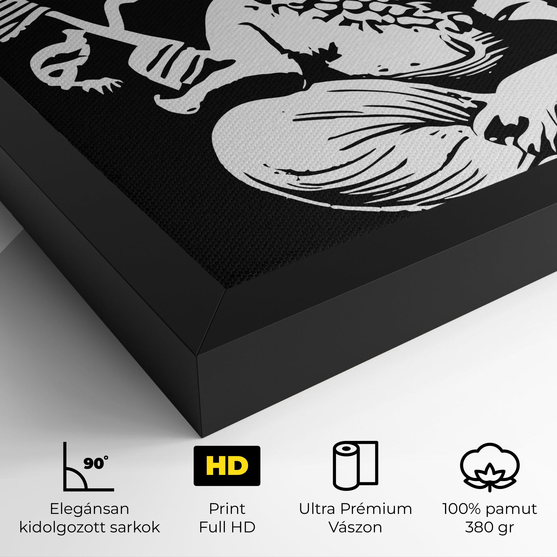 Vászonkép Black And White Ganesha mockup 4
