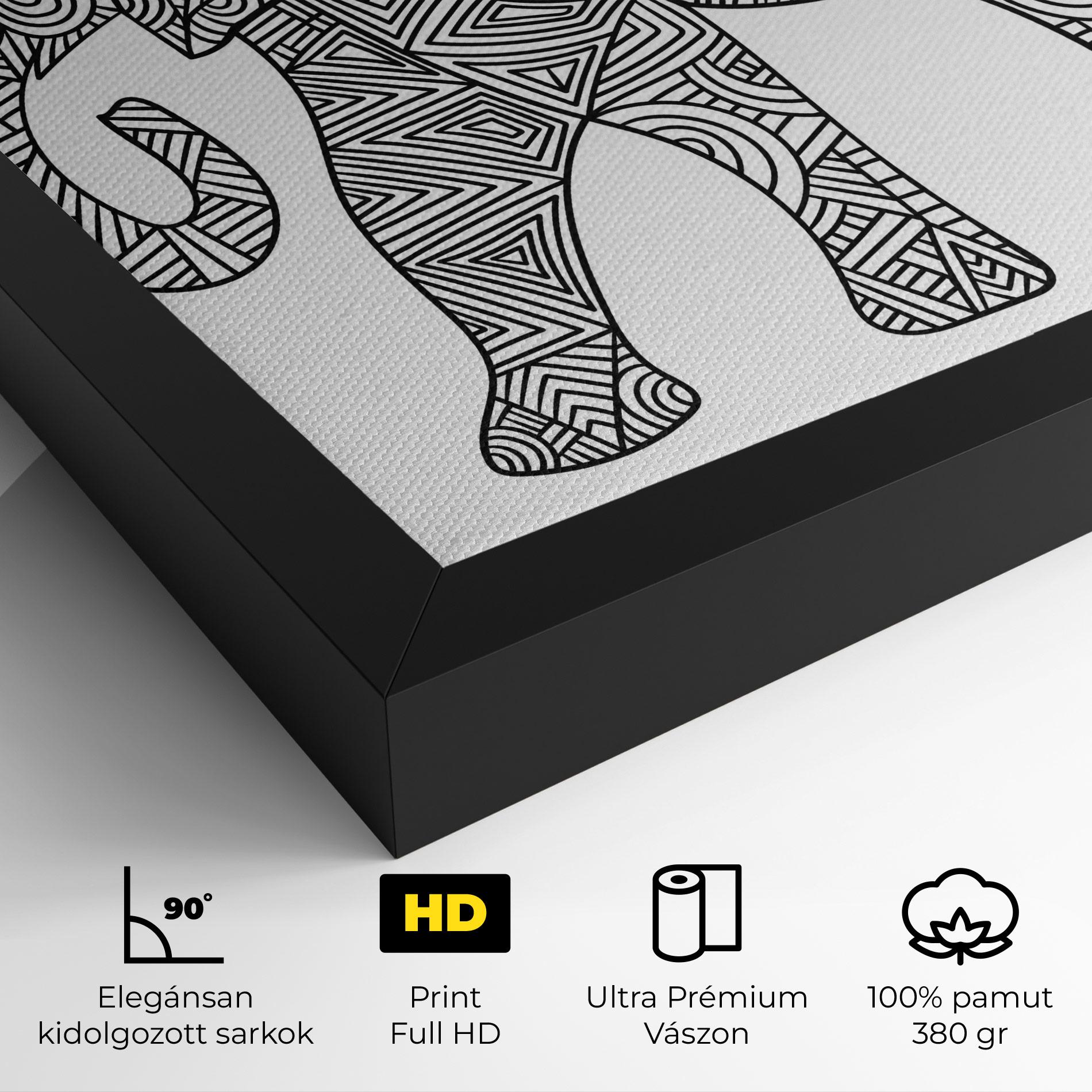 Vászonkép Elephant Mandala mockup 4