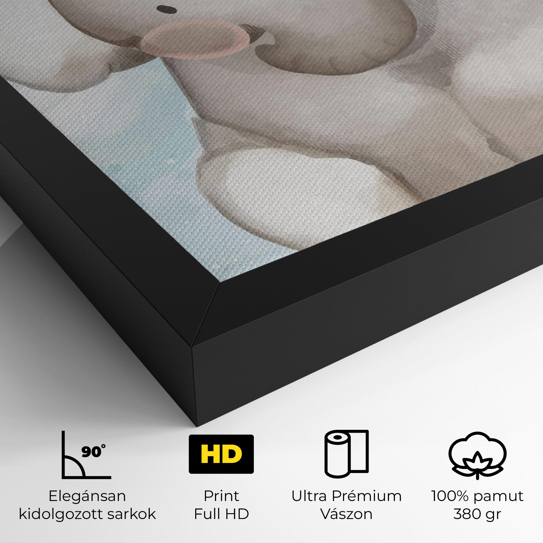 Vászonkép Elephant On Blue mockup 4