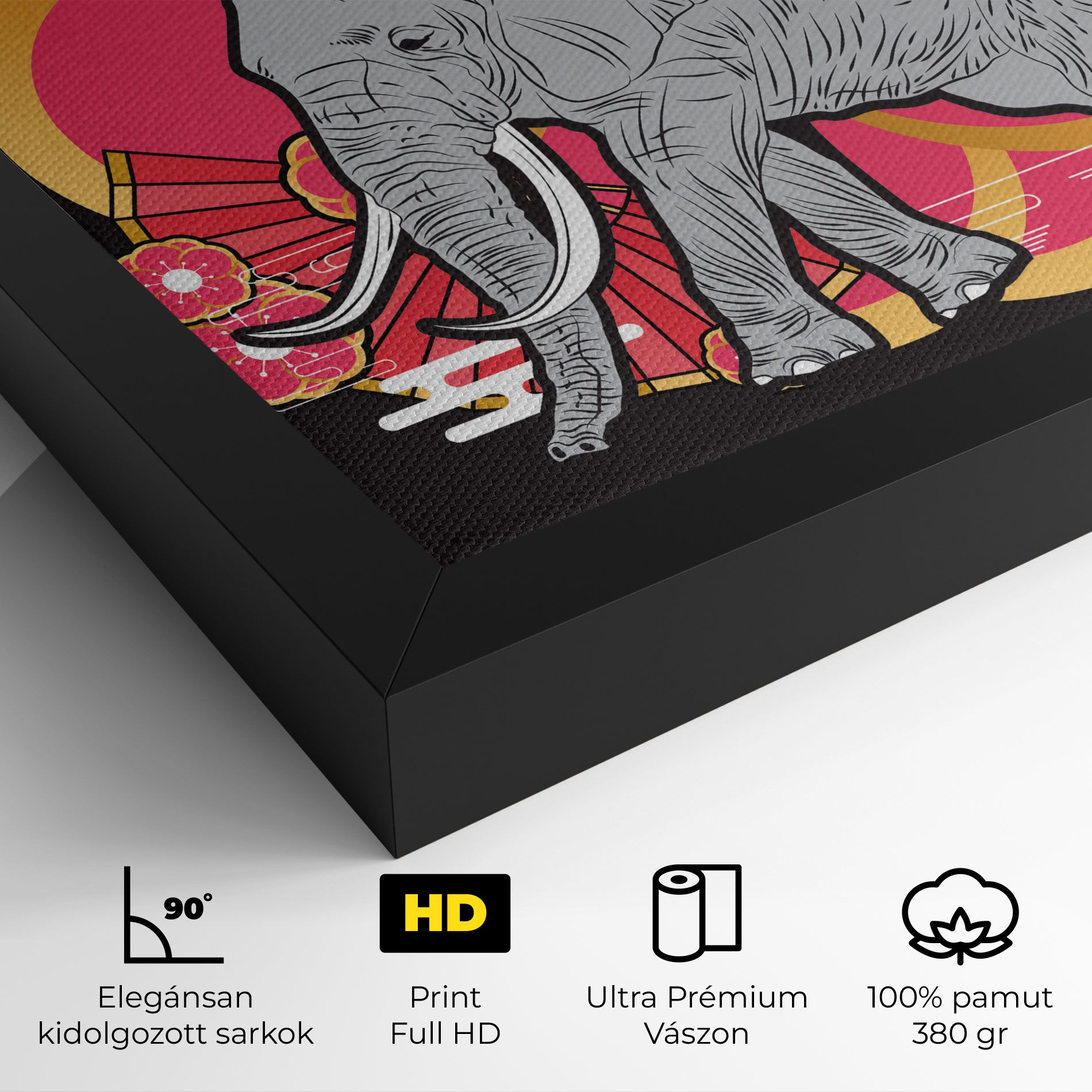 Elephant On Pink mockup 4