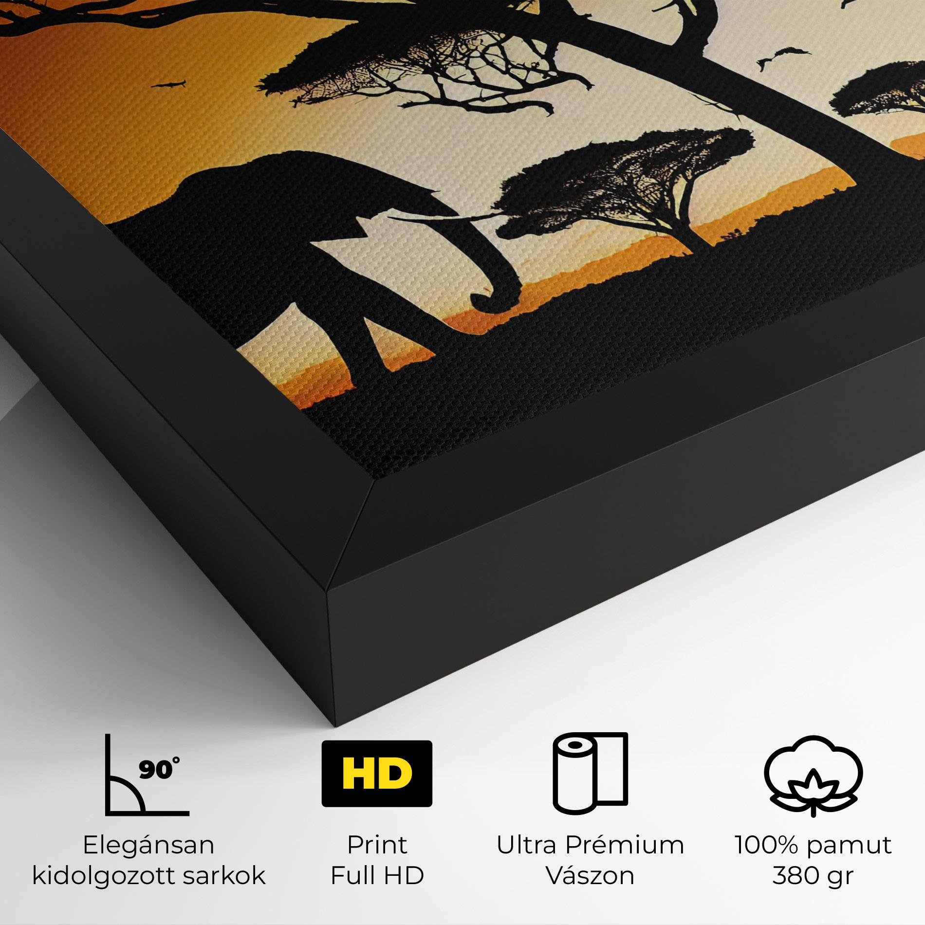 Vászonkép Sunset Silhouette mockup 4