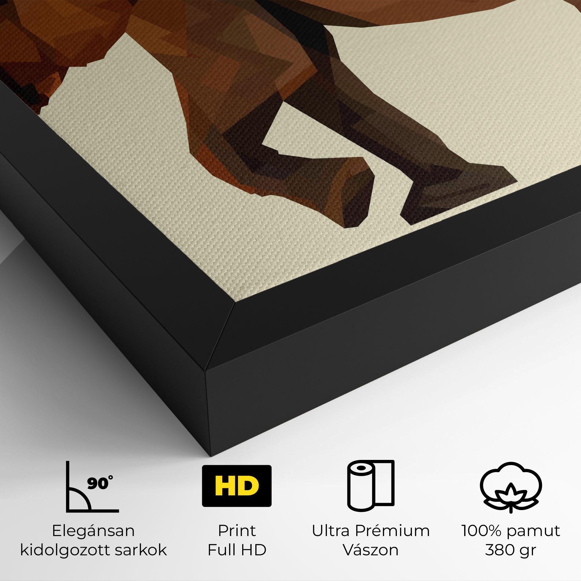 Vászonkép Walking Elephant Cream mockup 4