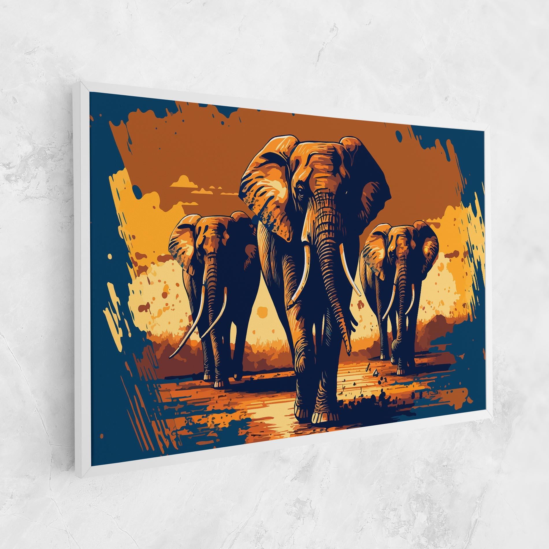 Vászonkép 3 Elephants mockup 1