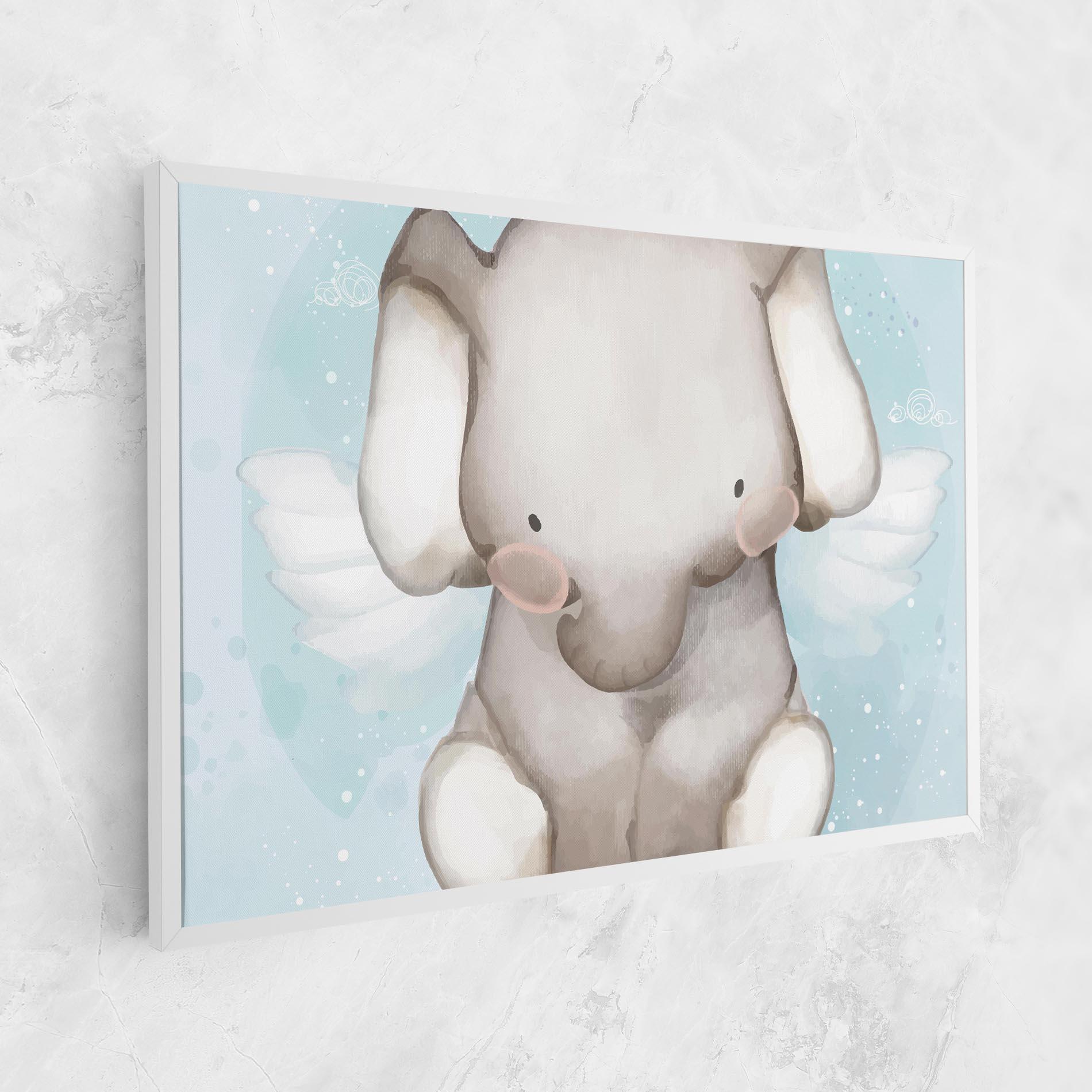 Vászonkép Elephant On Blue mockup 1