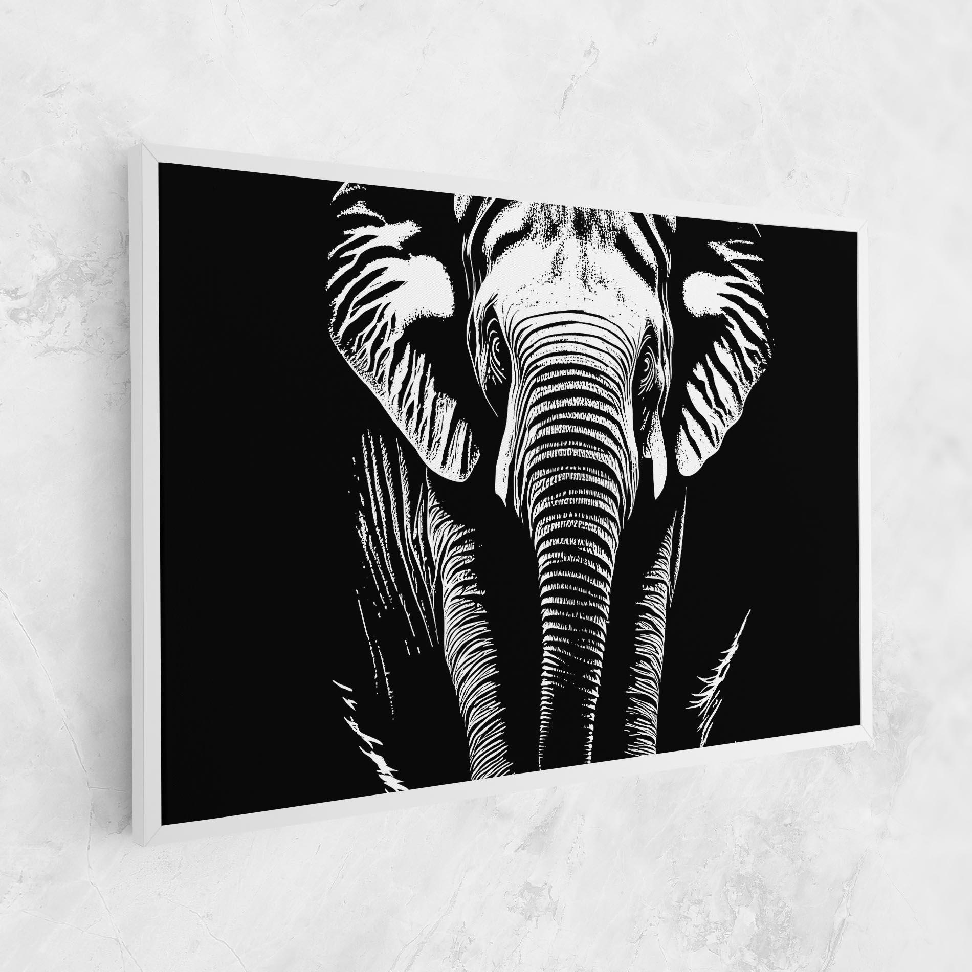 Vászonkép Elephant White Head mockup 1
