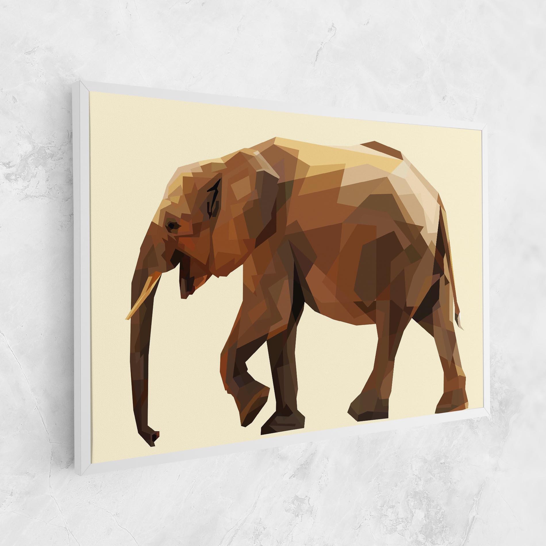 Vászonkép Walking Elephant Cream mockup 1