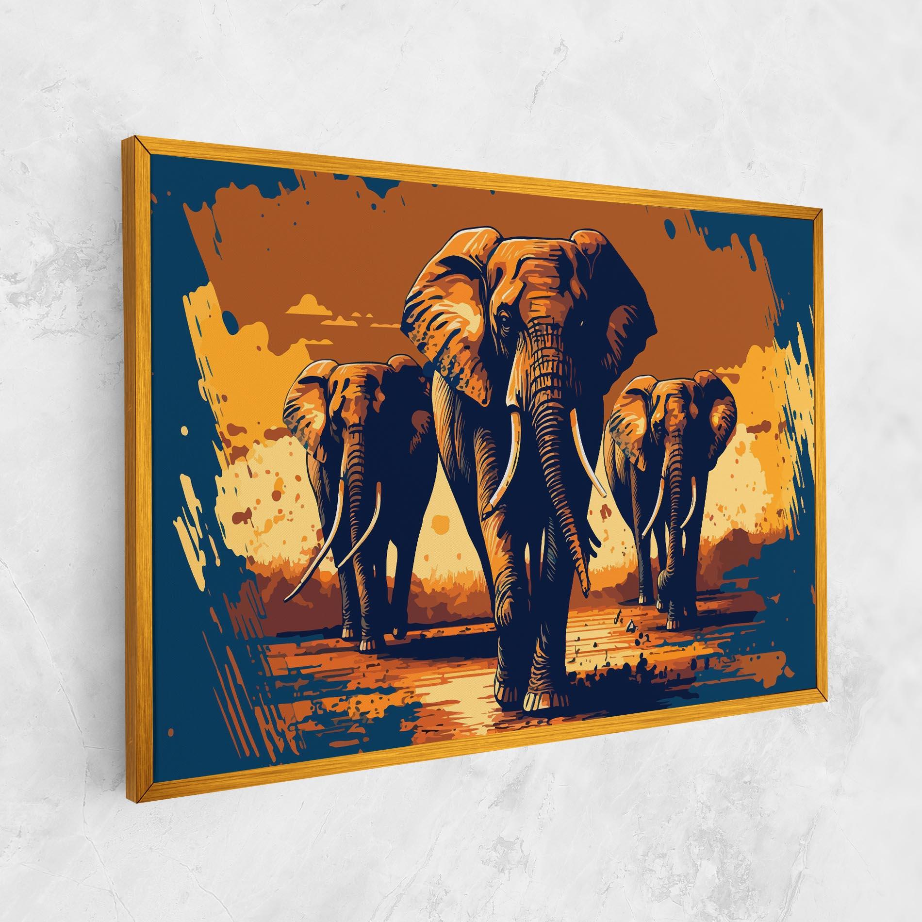 Vászonkép 3 Elephants mockup 1