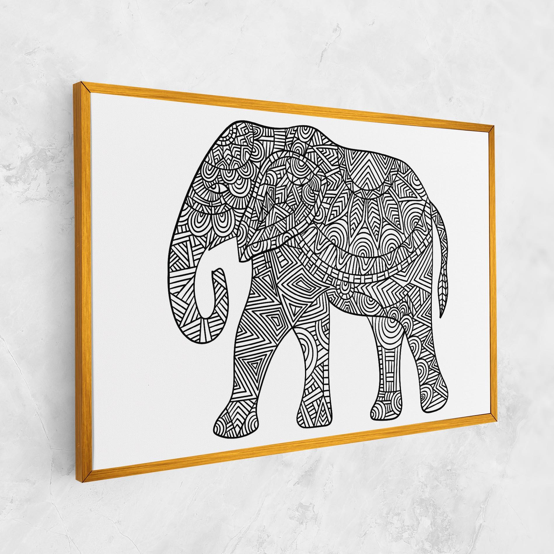Vászonkép Elephant Mandala mockup 1