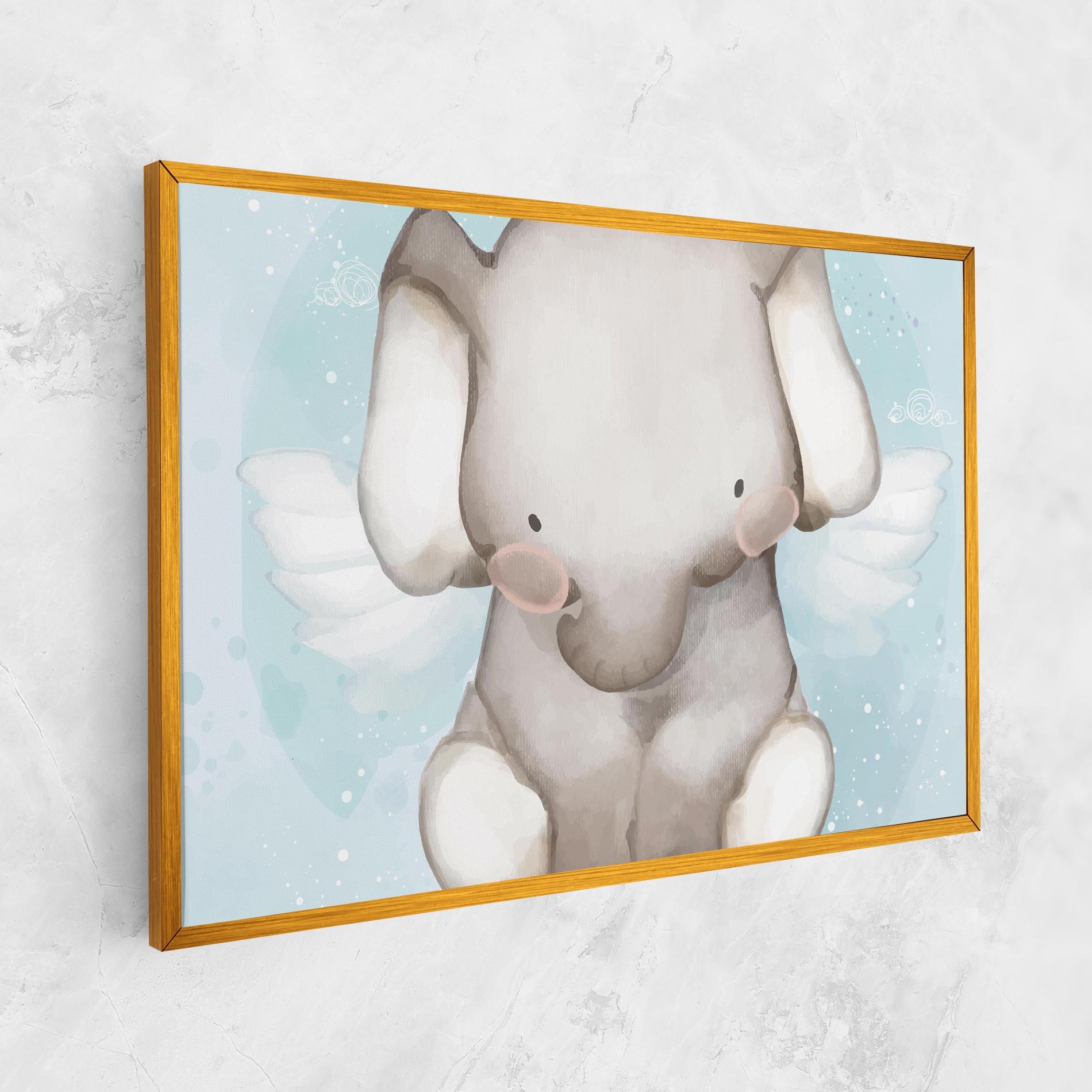 Vászonkép Elephant On Blue mockup 1