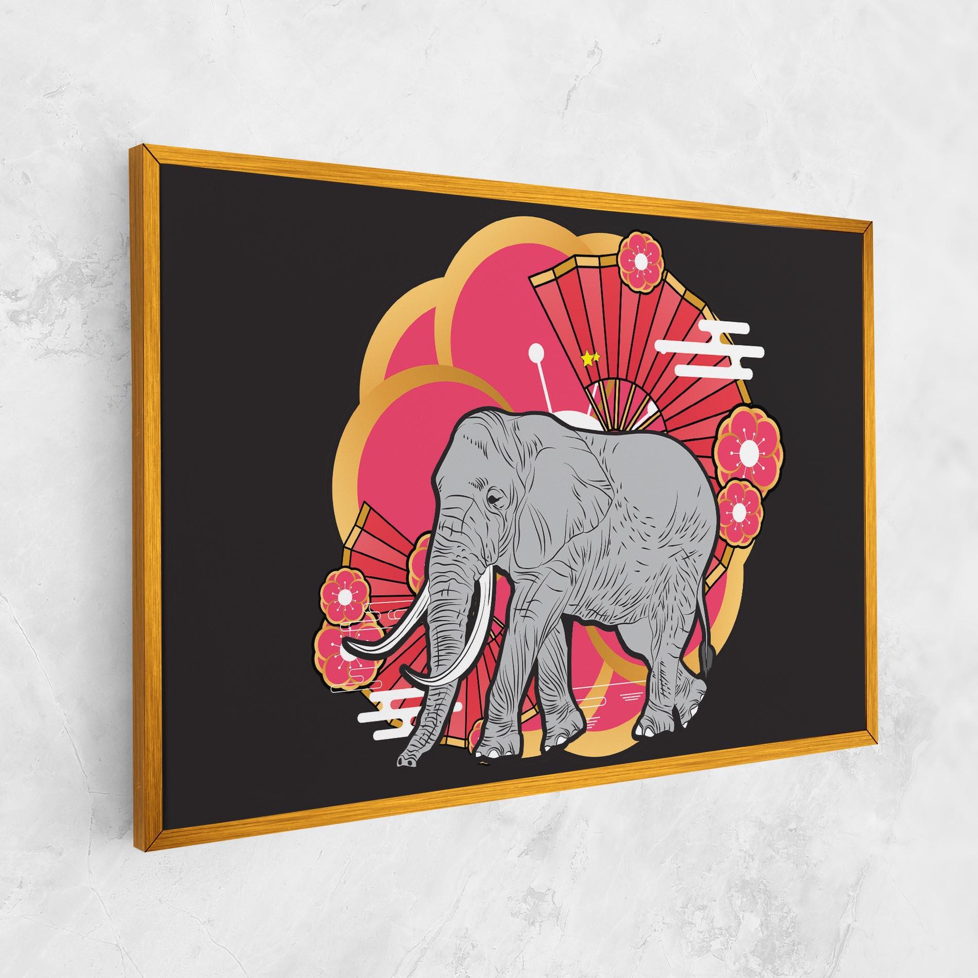Vászonkép Elephant On Pink mockup 1
