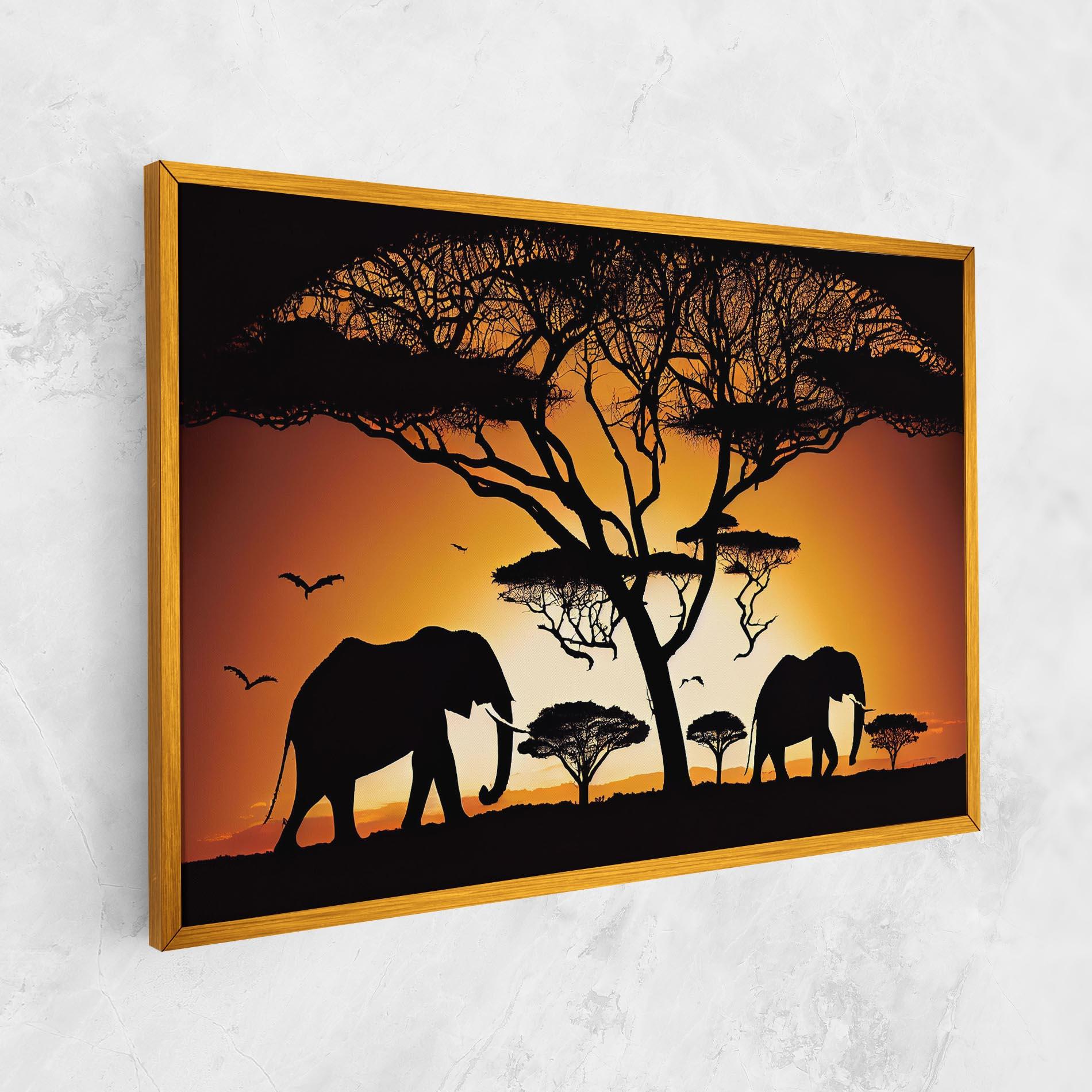 Vászonkép Sunset Silhouette mockup 1