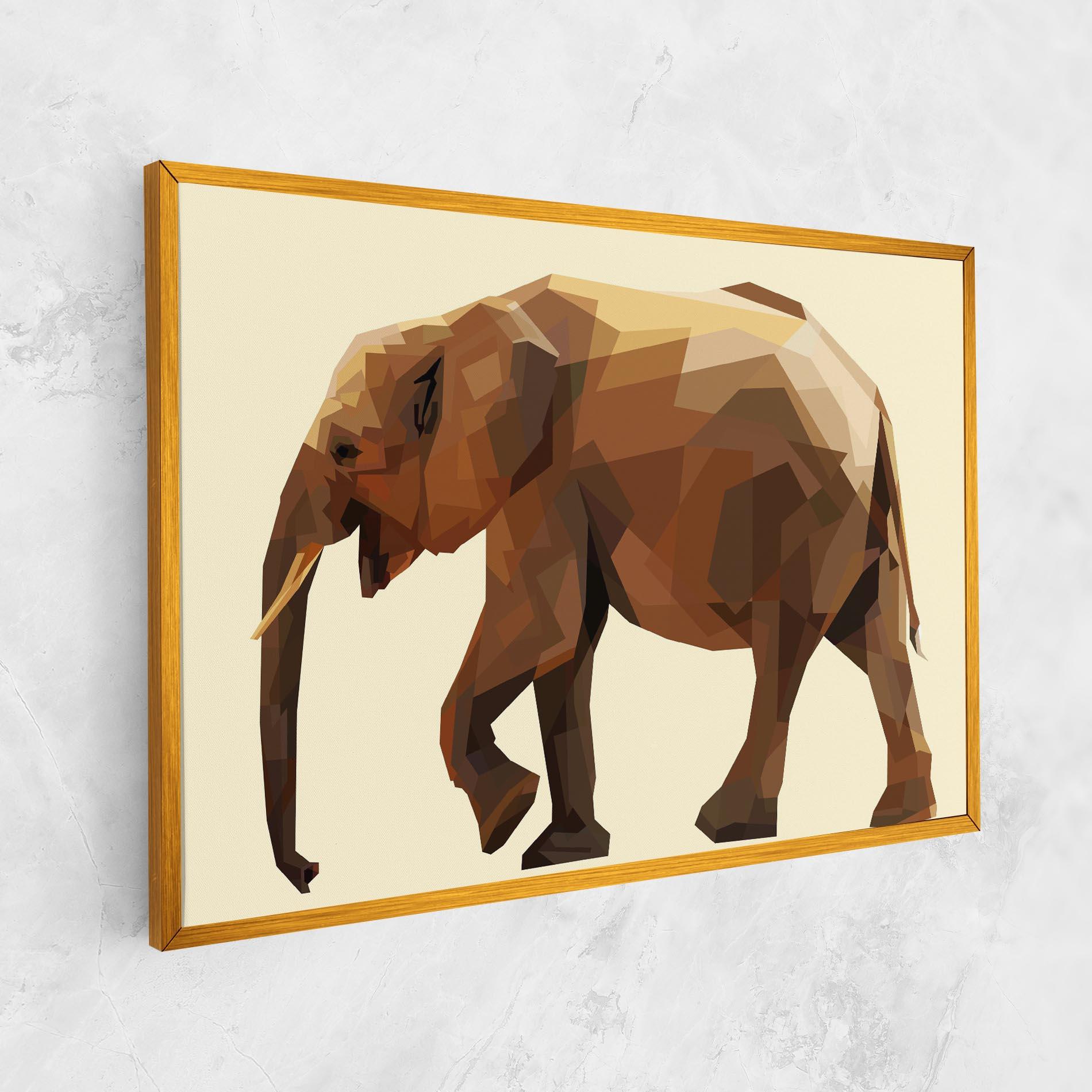 Vászonkép Walking Elephant Cream mockup 1