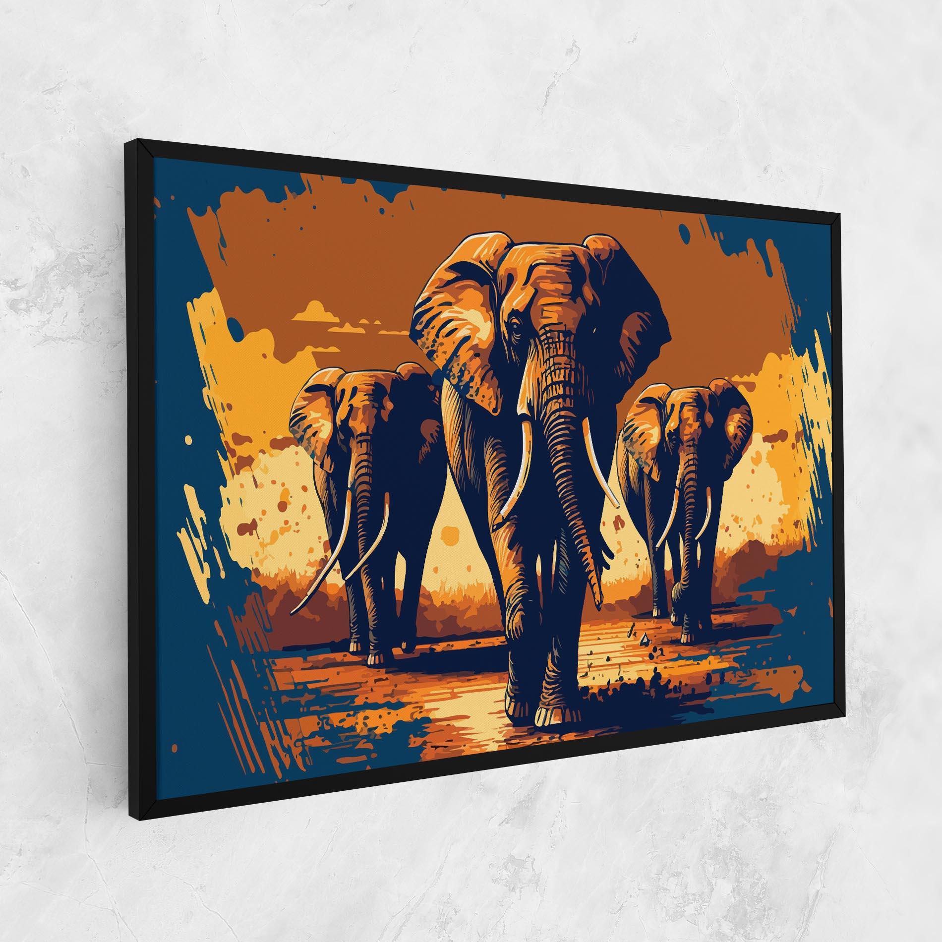 Vászonkép 3 Elephants mockup 1