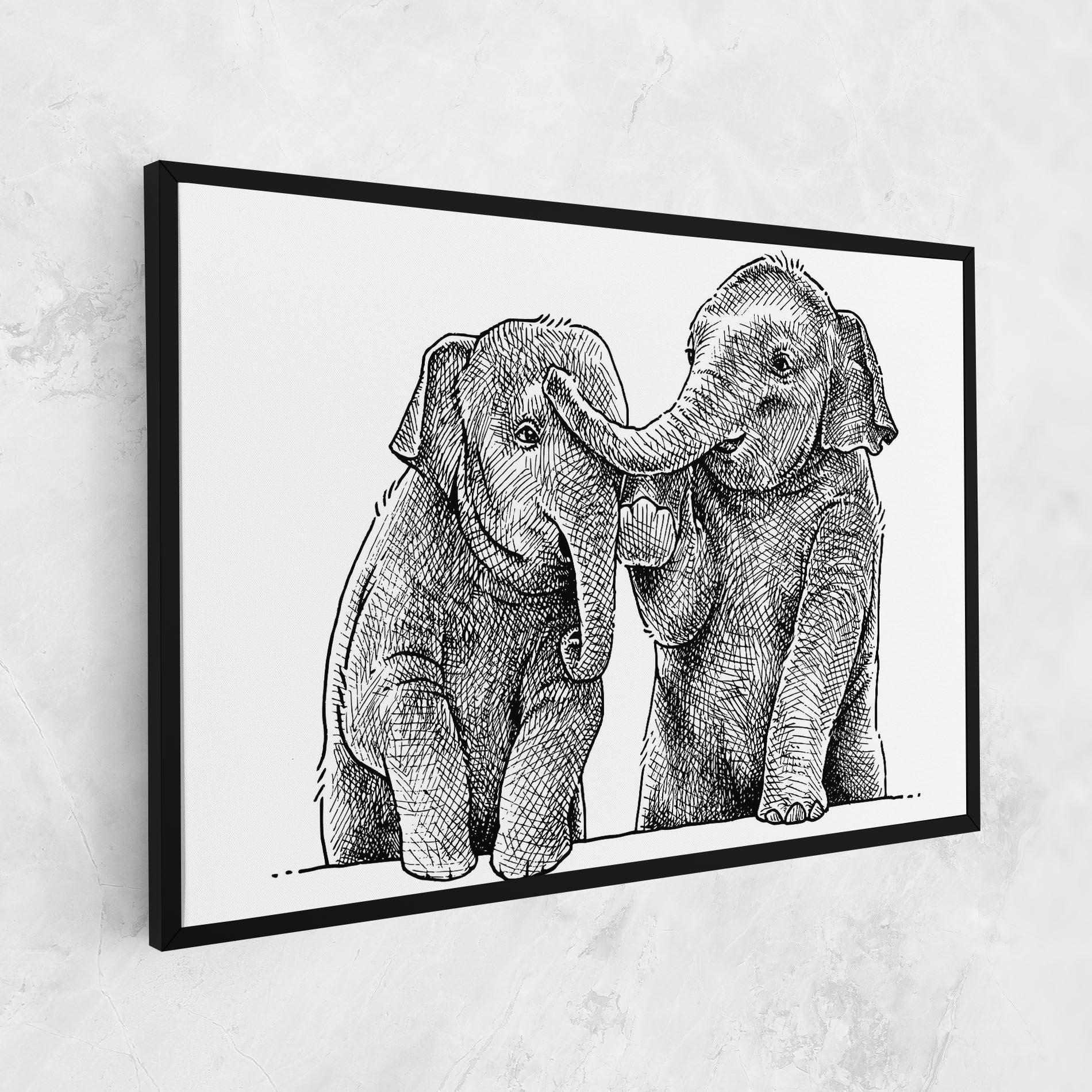 Vászonkép Baby Elephants mockup 1