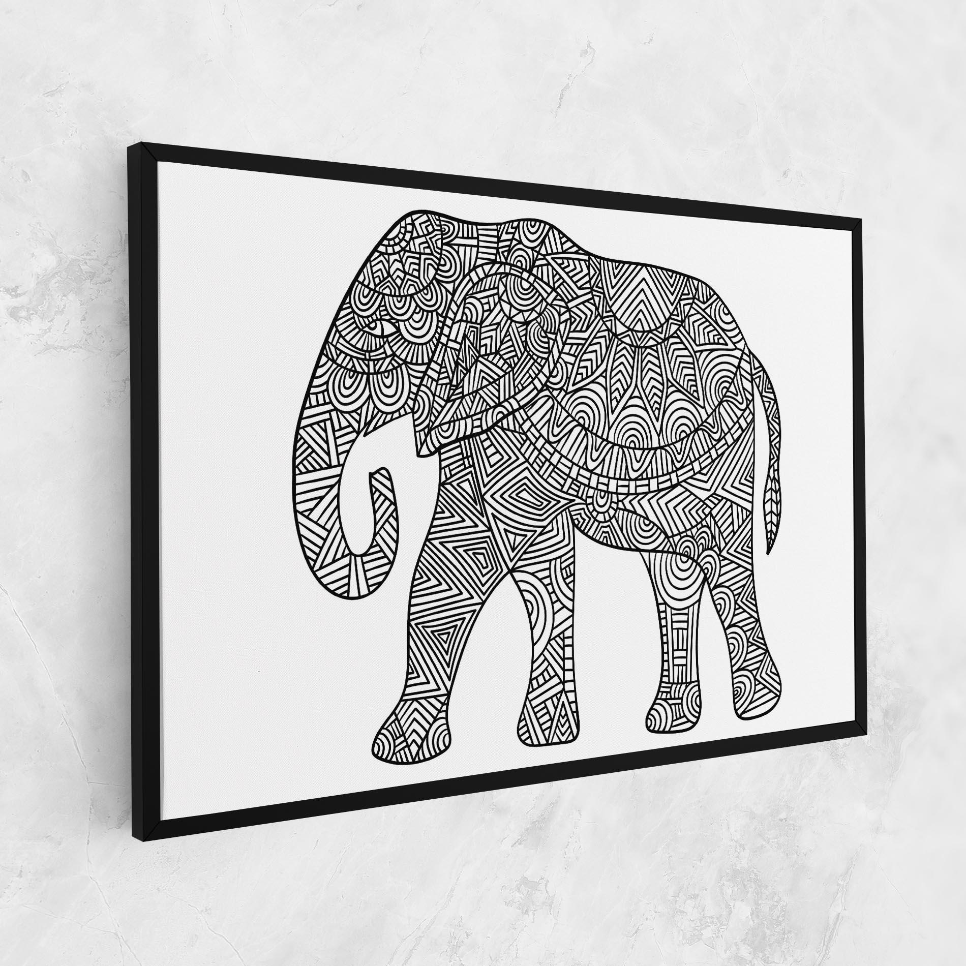 Vászonkép Elephant Mandala mockup 1