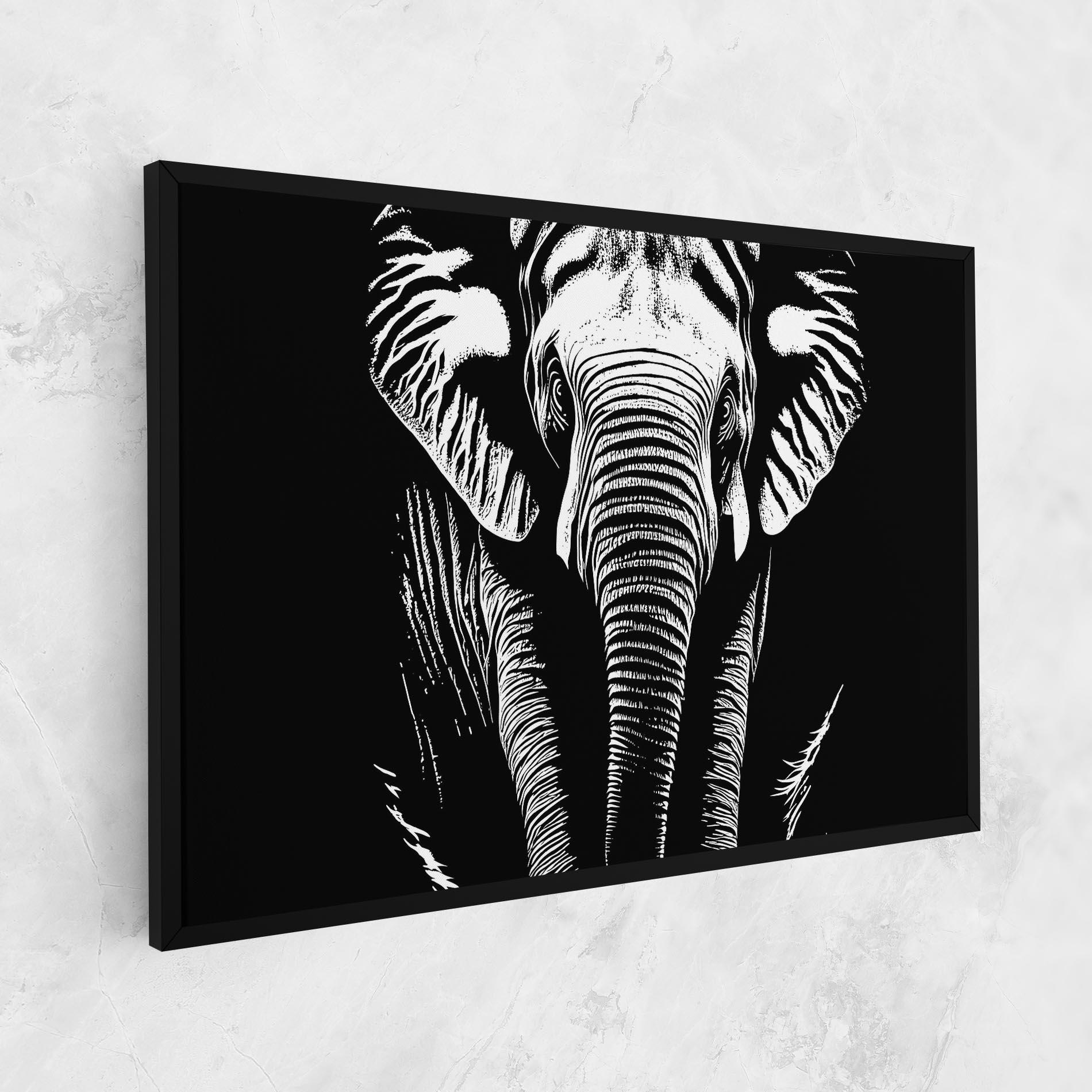 Vászonkép Elephant White Head mockup 1