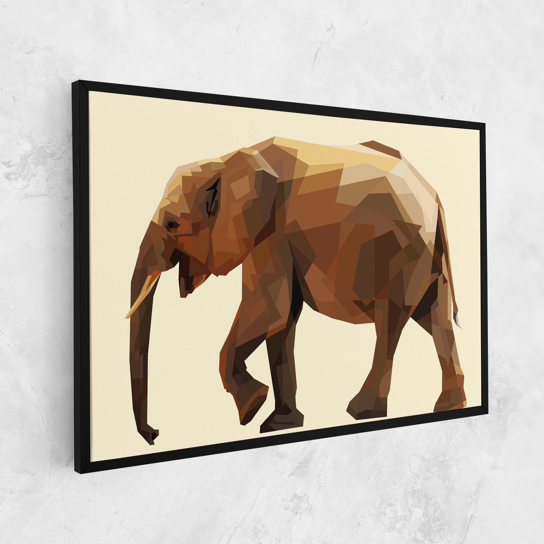 Vászonkép Walking Elephant Cream mockup 1