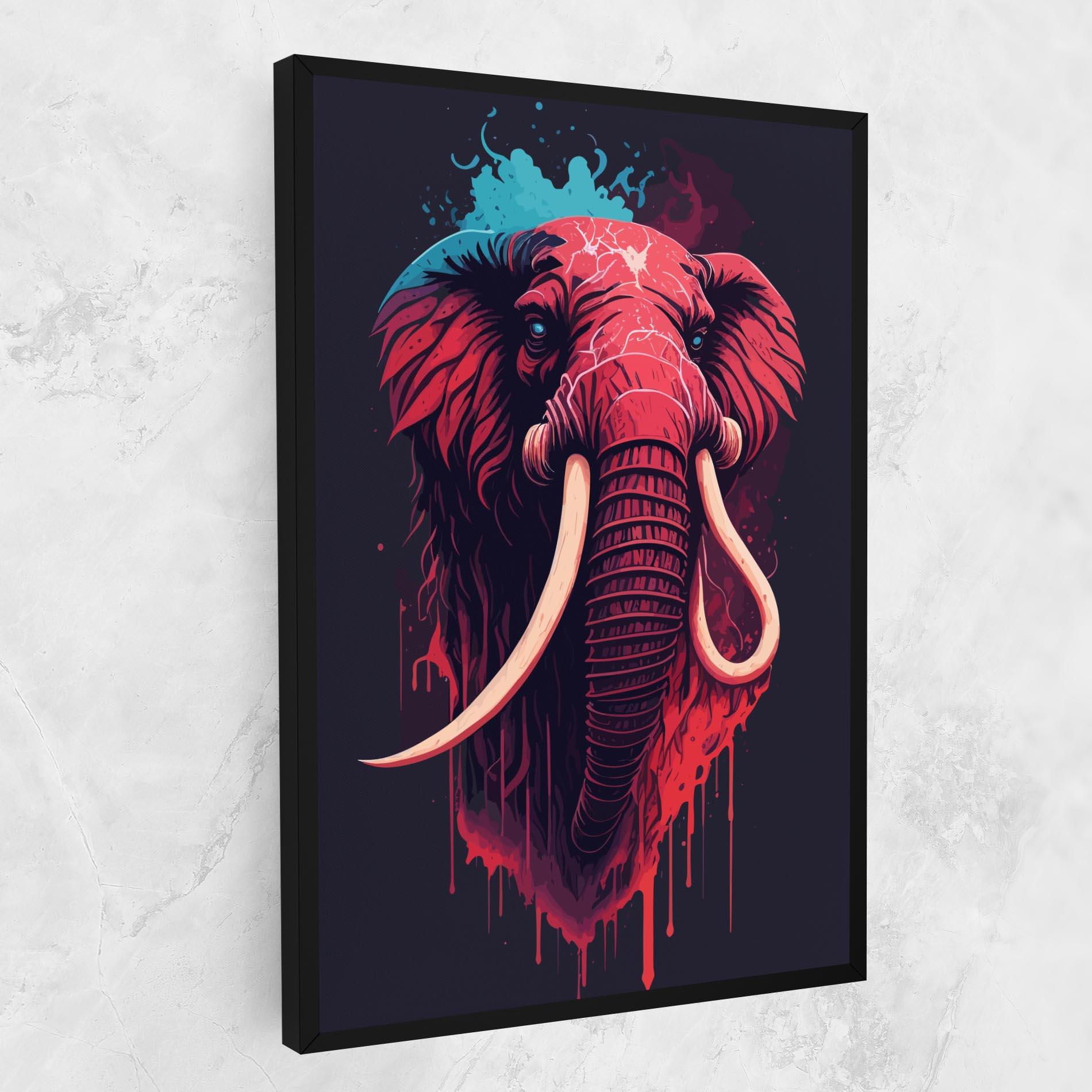 Vászonkép Blue Red Elephant mockup 1