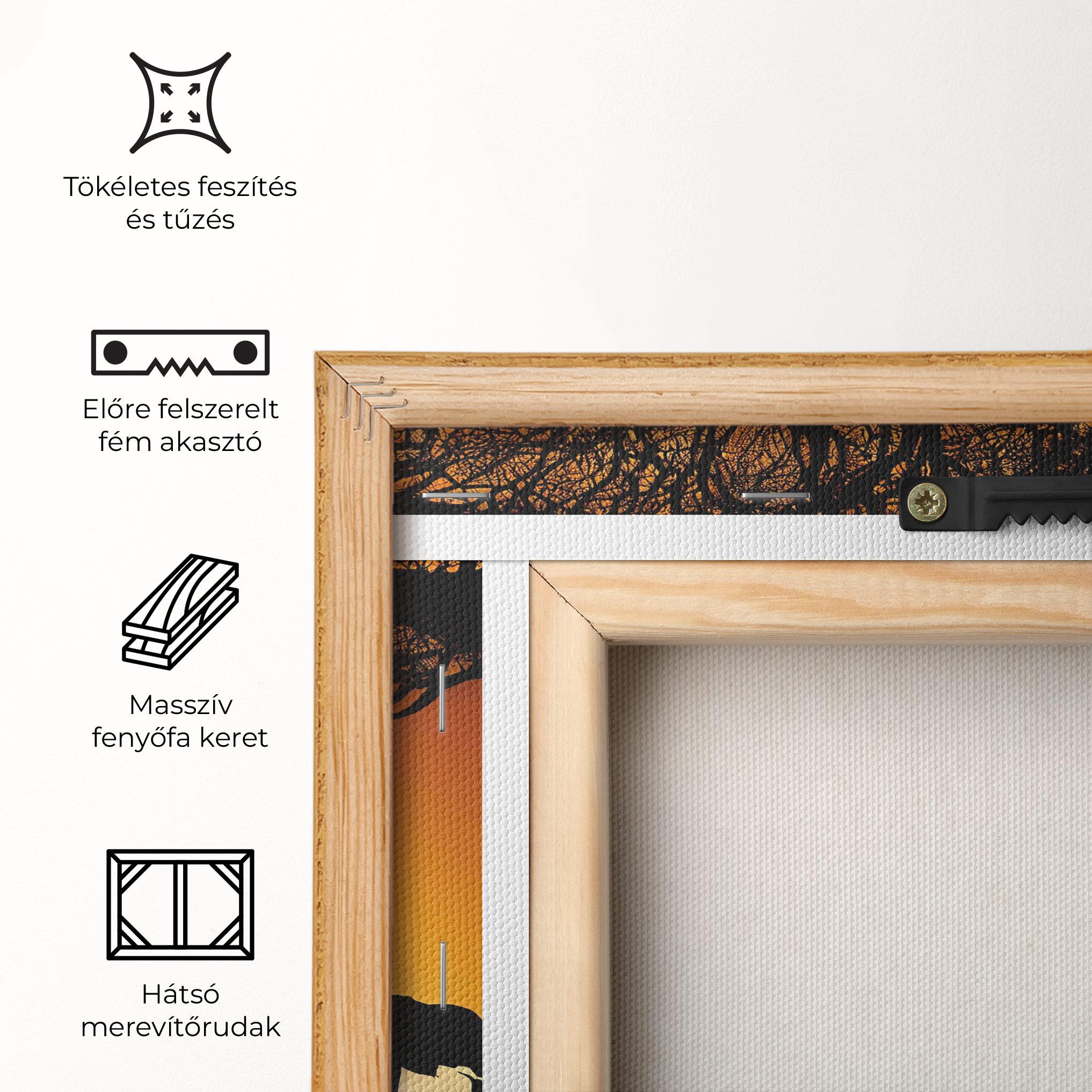 Vászonkép Sunset Silhouette mockup 5