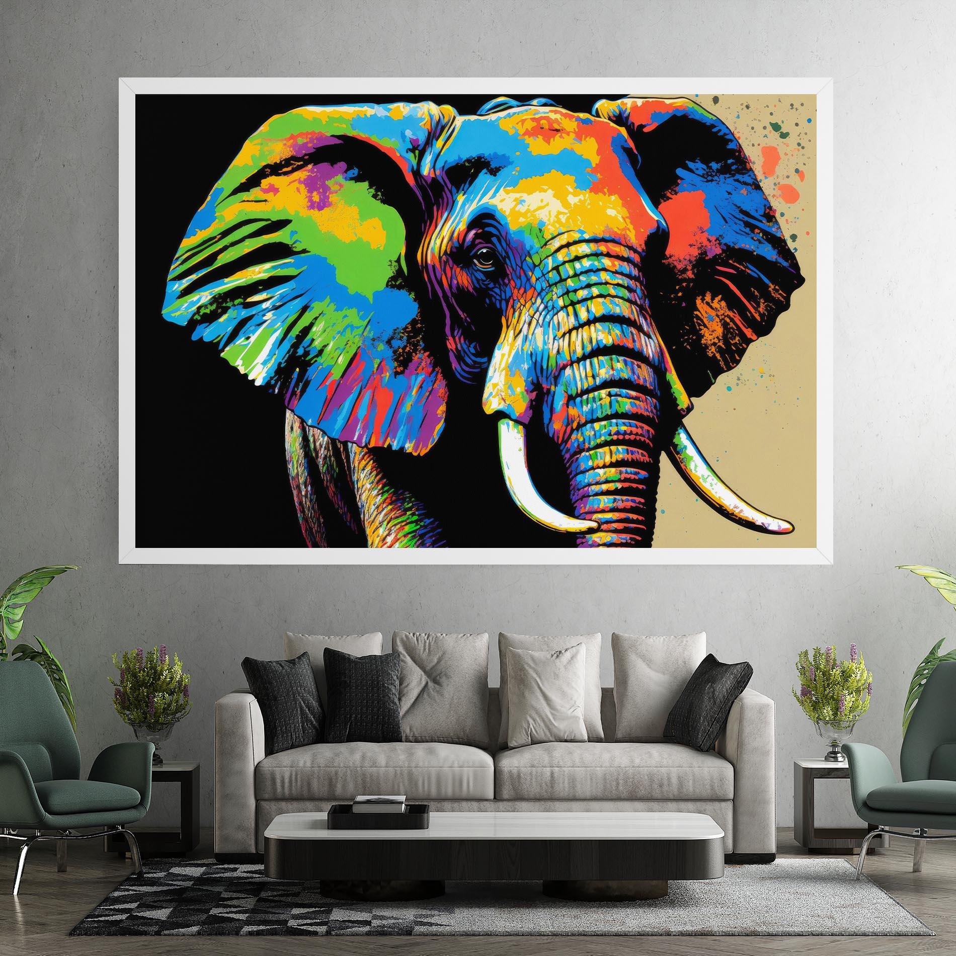 Vászonkép Elephant Portrait mockup 7