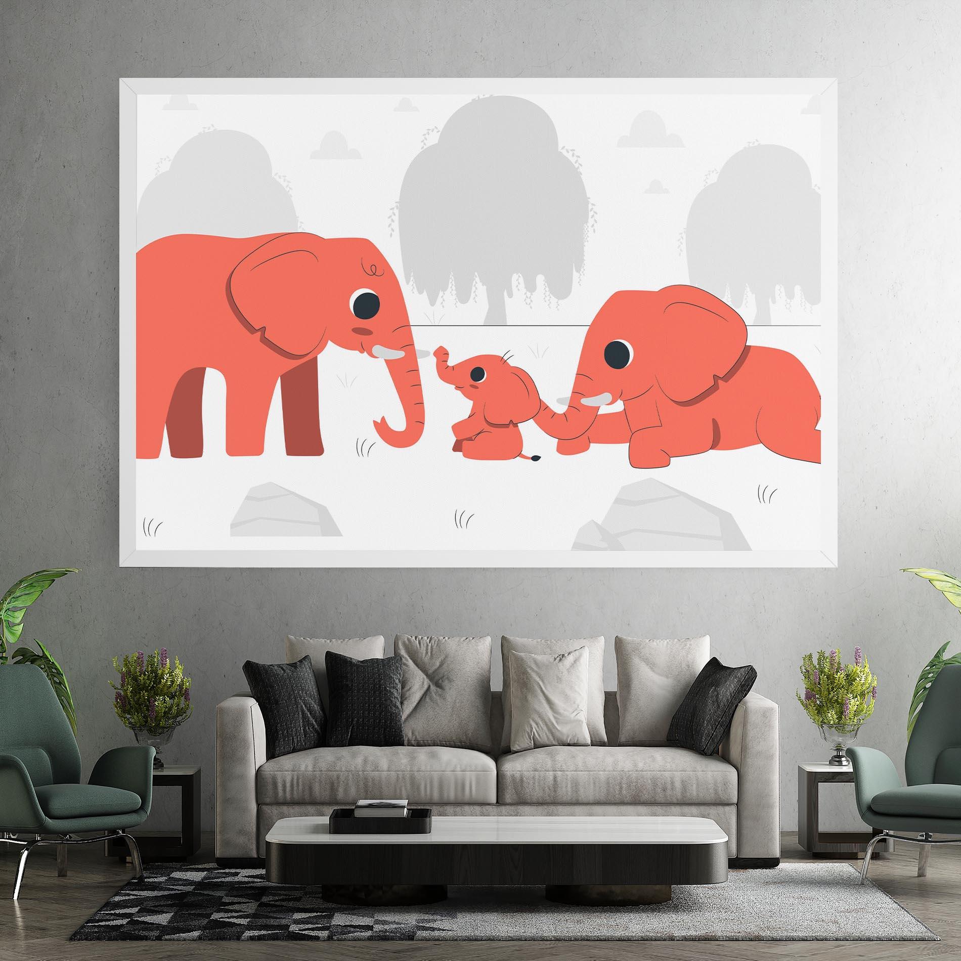 Vászonkép Orange Elephant mockup 7