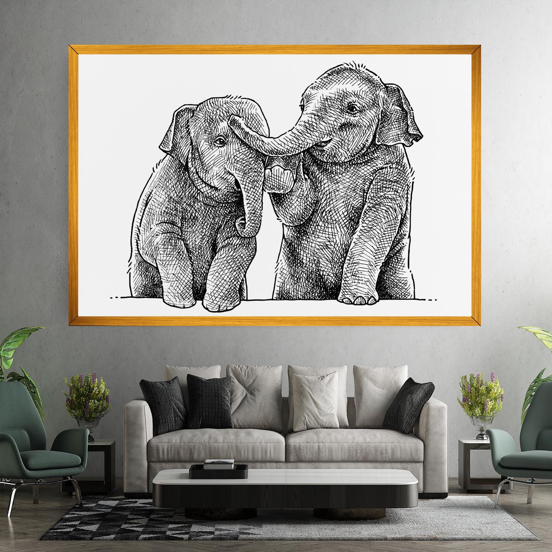 Vászonkép Baby Elephants mockup 7
