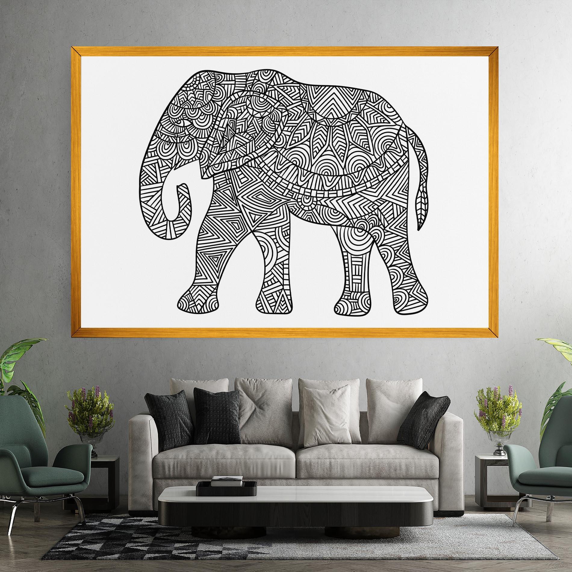Vászonkép Elephant Mandala mockup 7