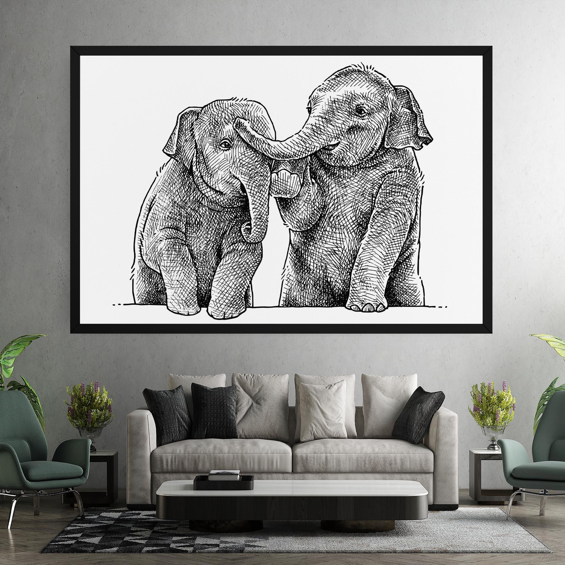 Vászonkép Baby Elephants mockup 7