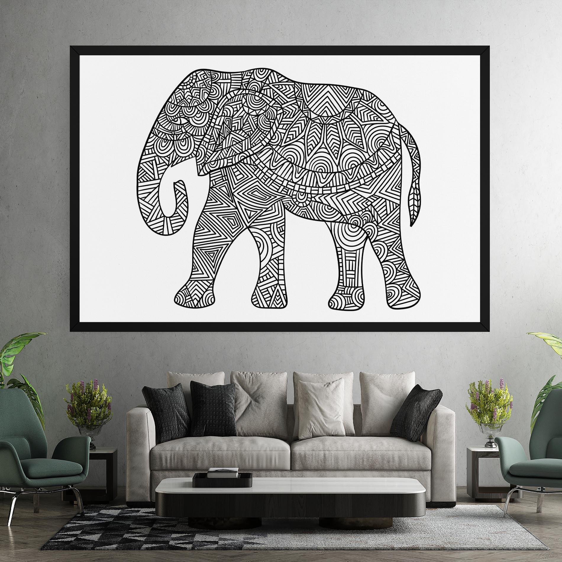 Vászonkép Elephant Mandala mockup 7