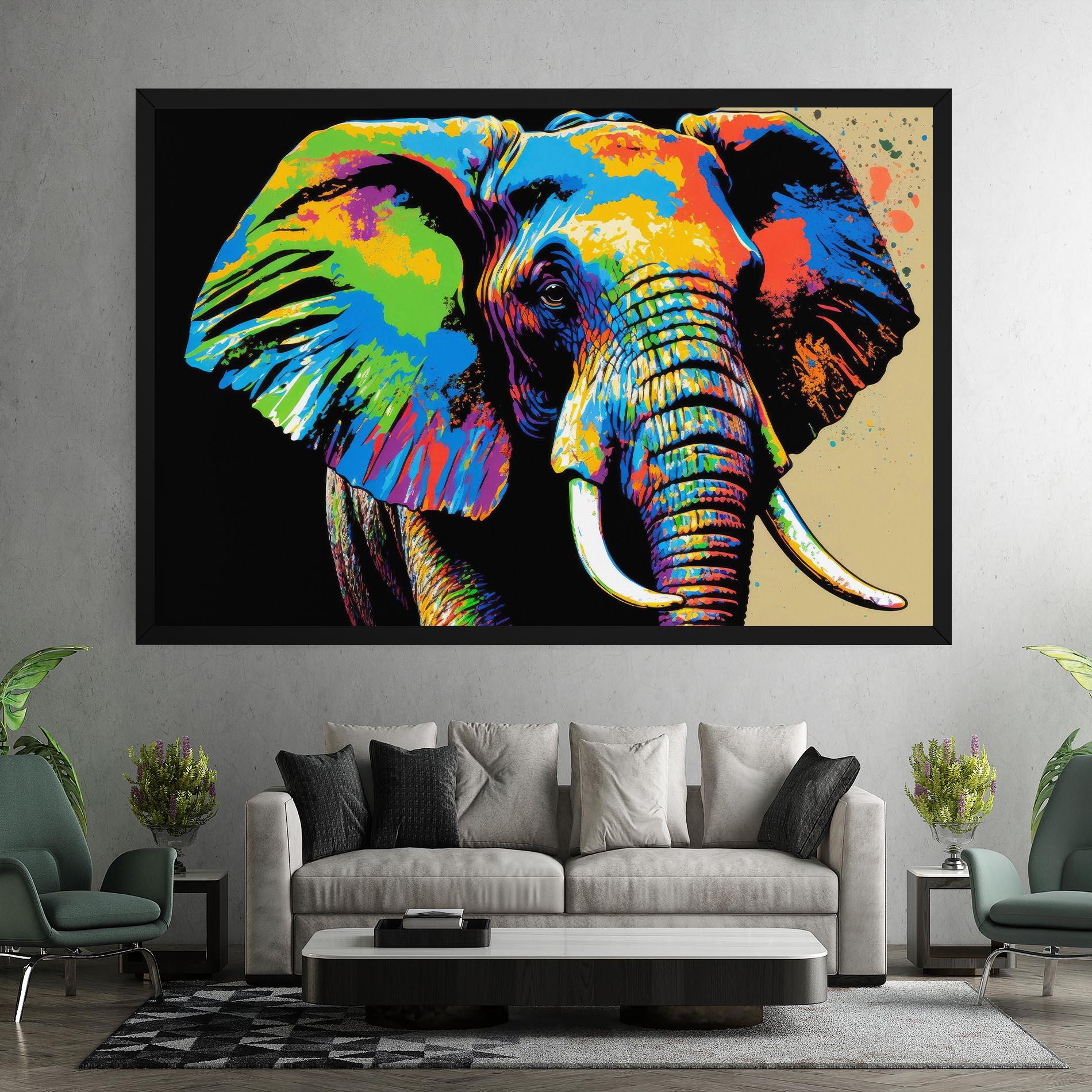 Vászonkép Elephant Portrait mockup 7