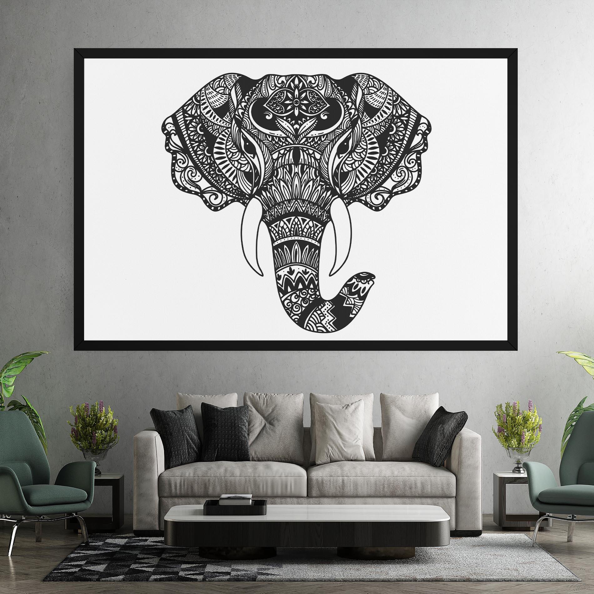 Vászonkép Mandala Head mockup 7