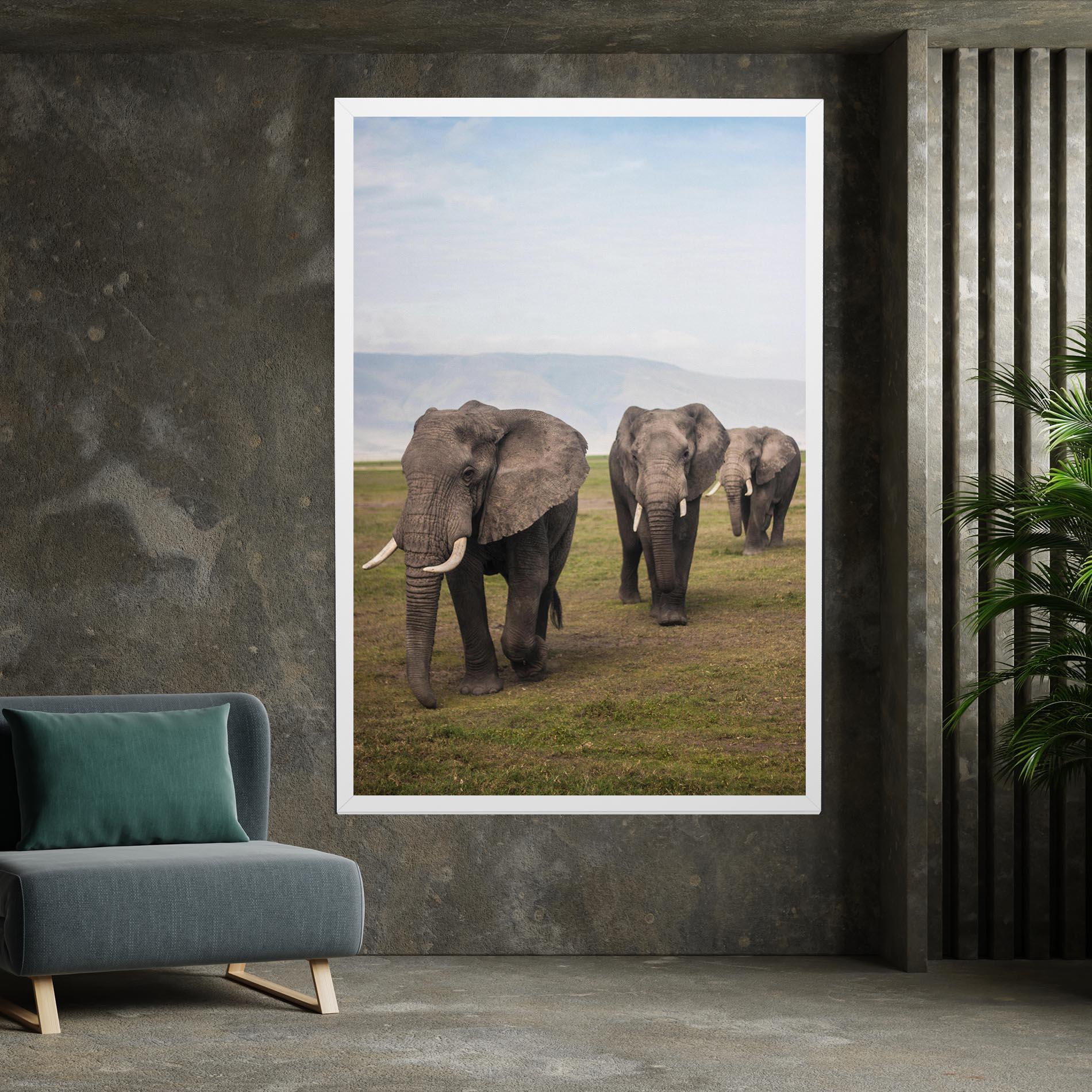 Vászonkép Elephant Landscape mockup 7