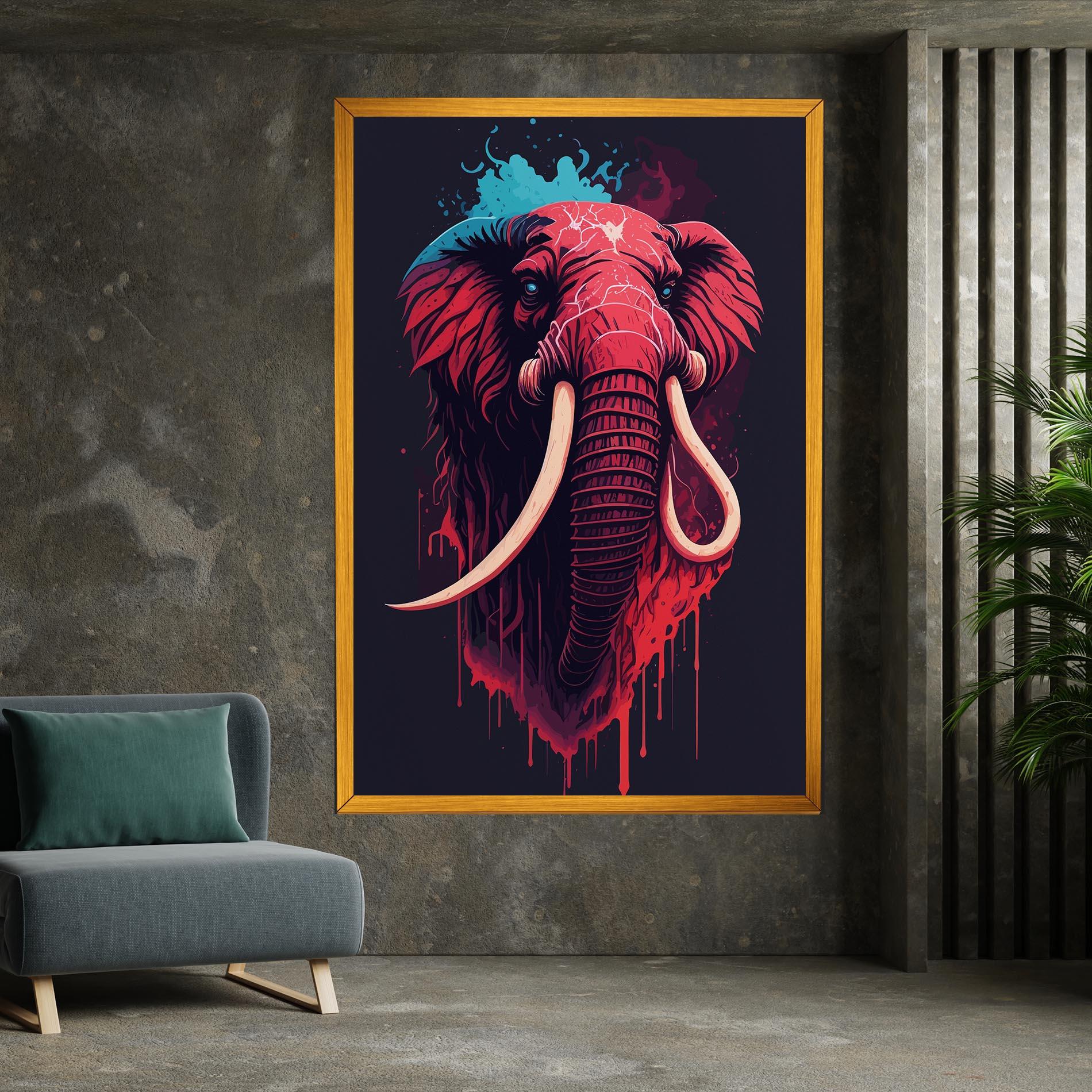 Vászonkép Blue Red Elephant mockup 7