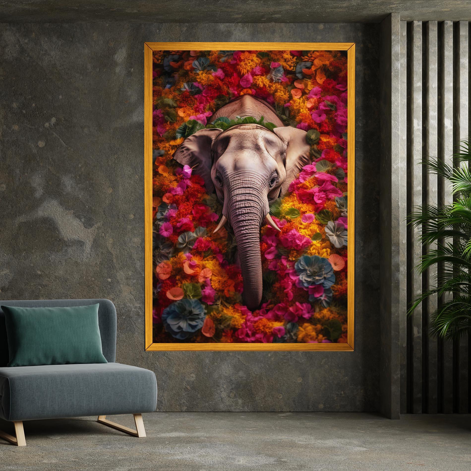Vászonkép Flower Elephant mockup 7